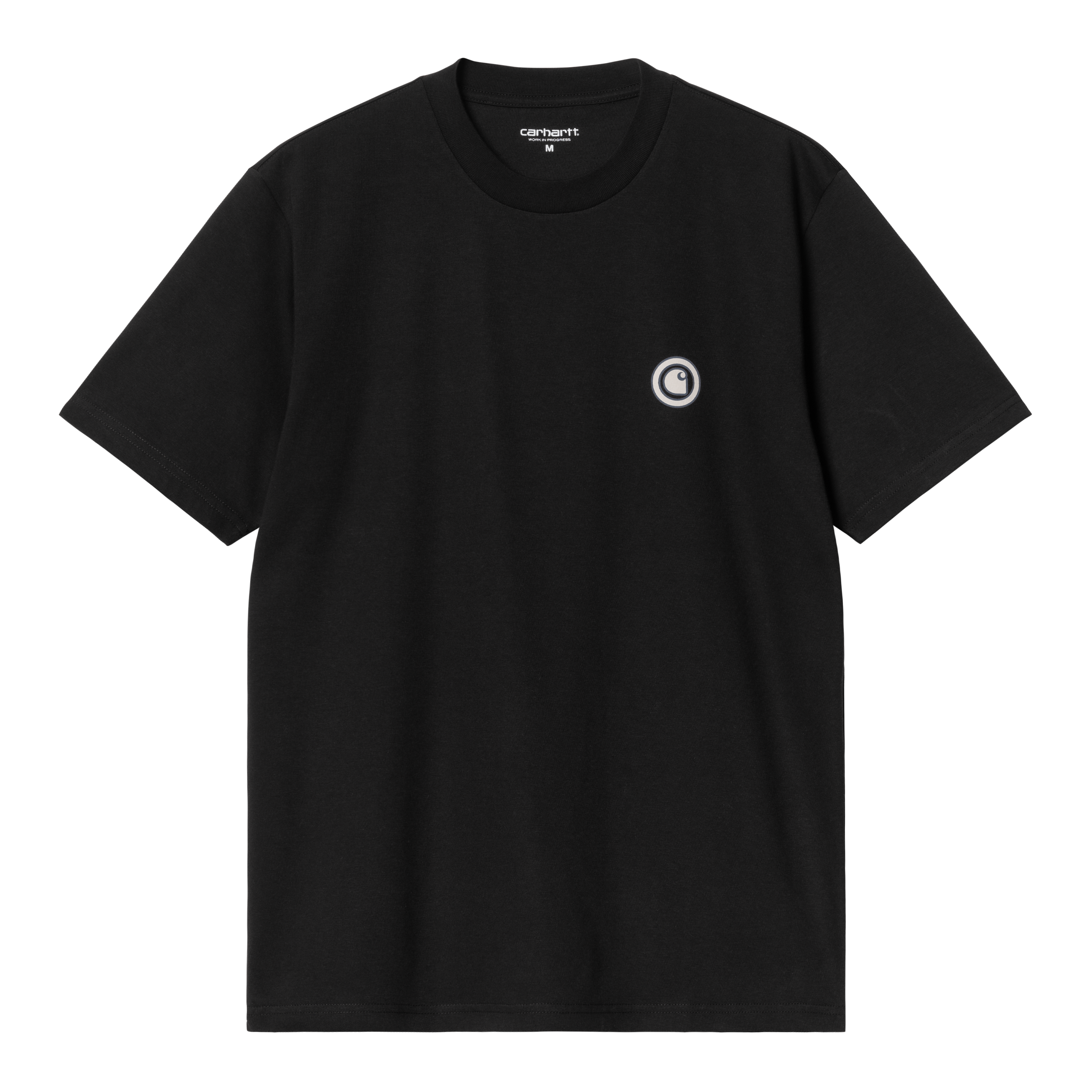 Carhartt WIP Short Sleeve Zipper T-Shirt in Nero