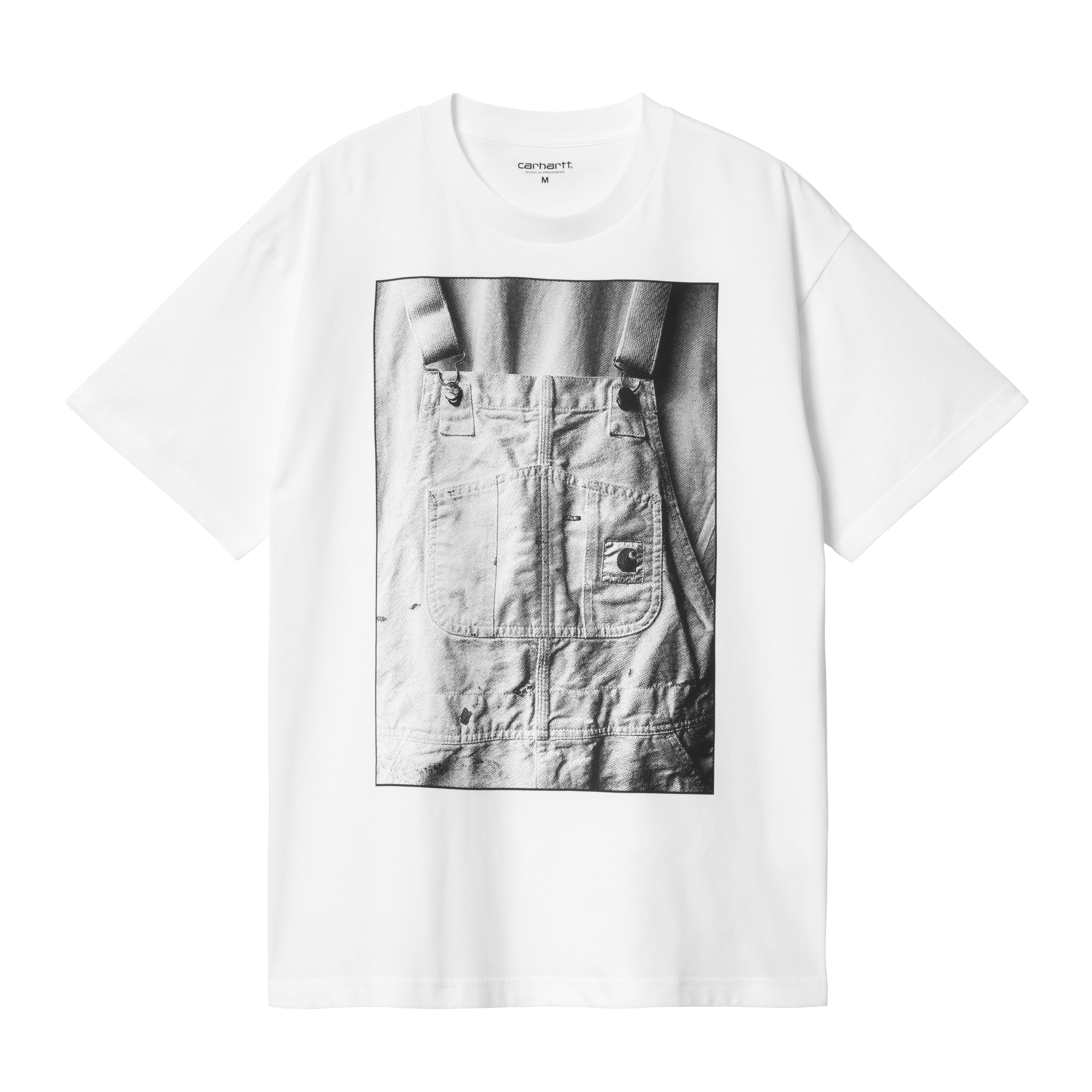 Carhartt WIP Short Sleeve BIB Overall T-Shirt in Bianco