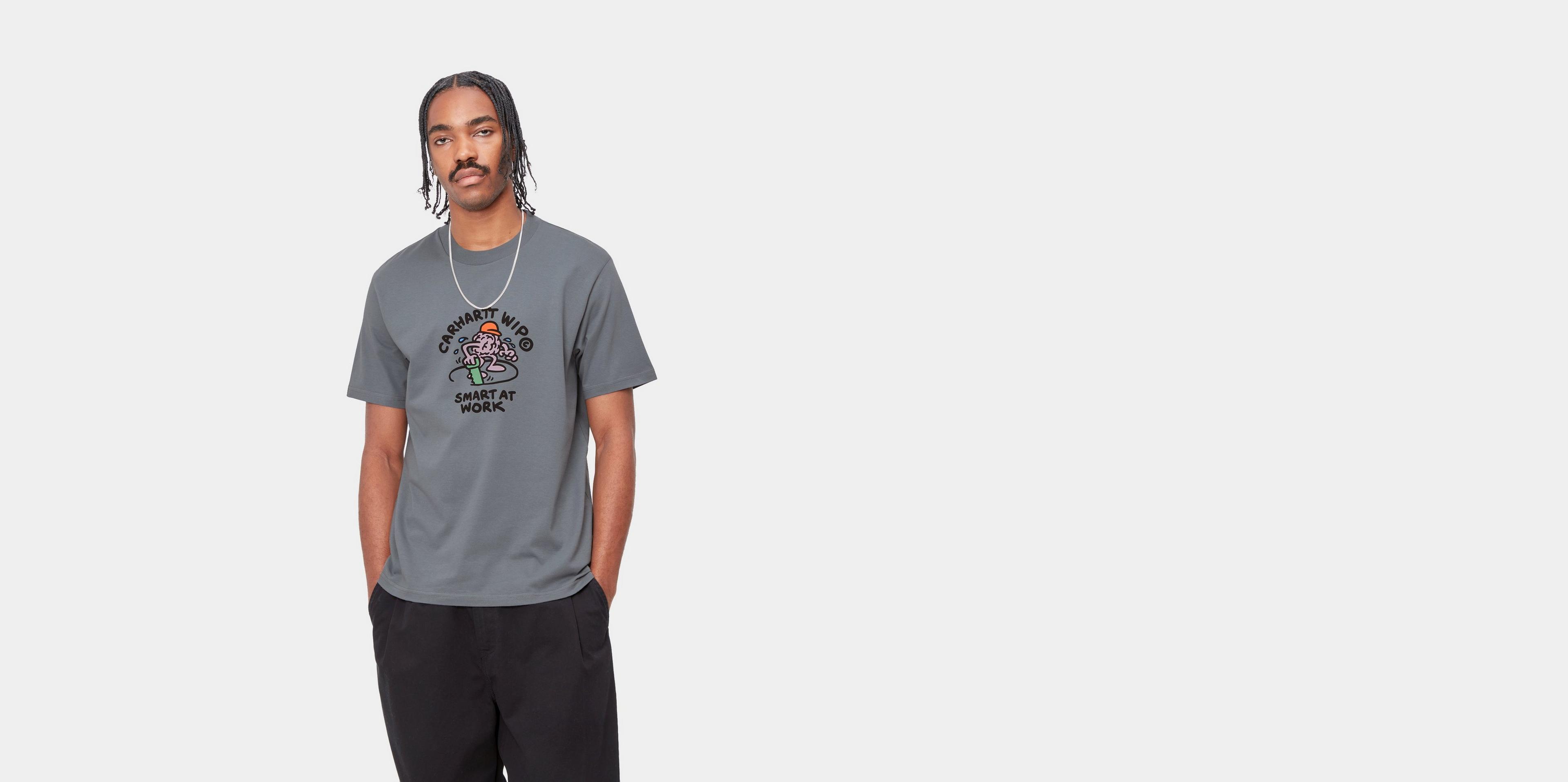 Tシャツ・カットソー CARHARTT WIP Men T-shirt Dove Grey I030434 1YJXX Carhartt WIP S/S Smart T-Shirt, Dove Grey | Official Online