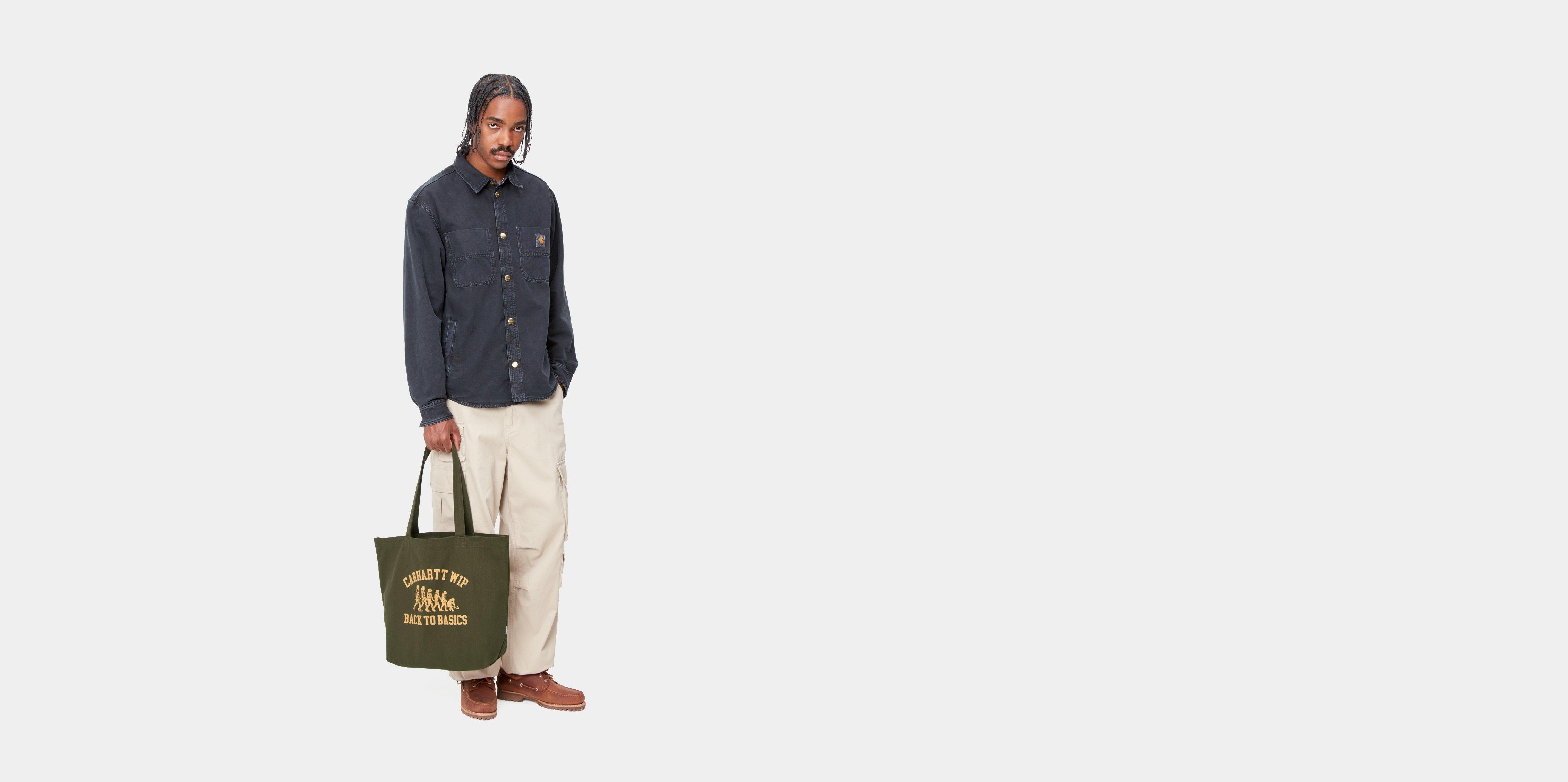 Carhartt WIP Canvas Graphic Tote, Basics Print, Office Green | Official  Online Store