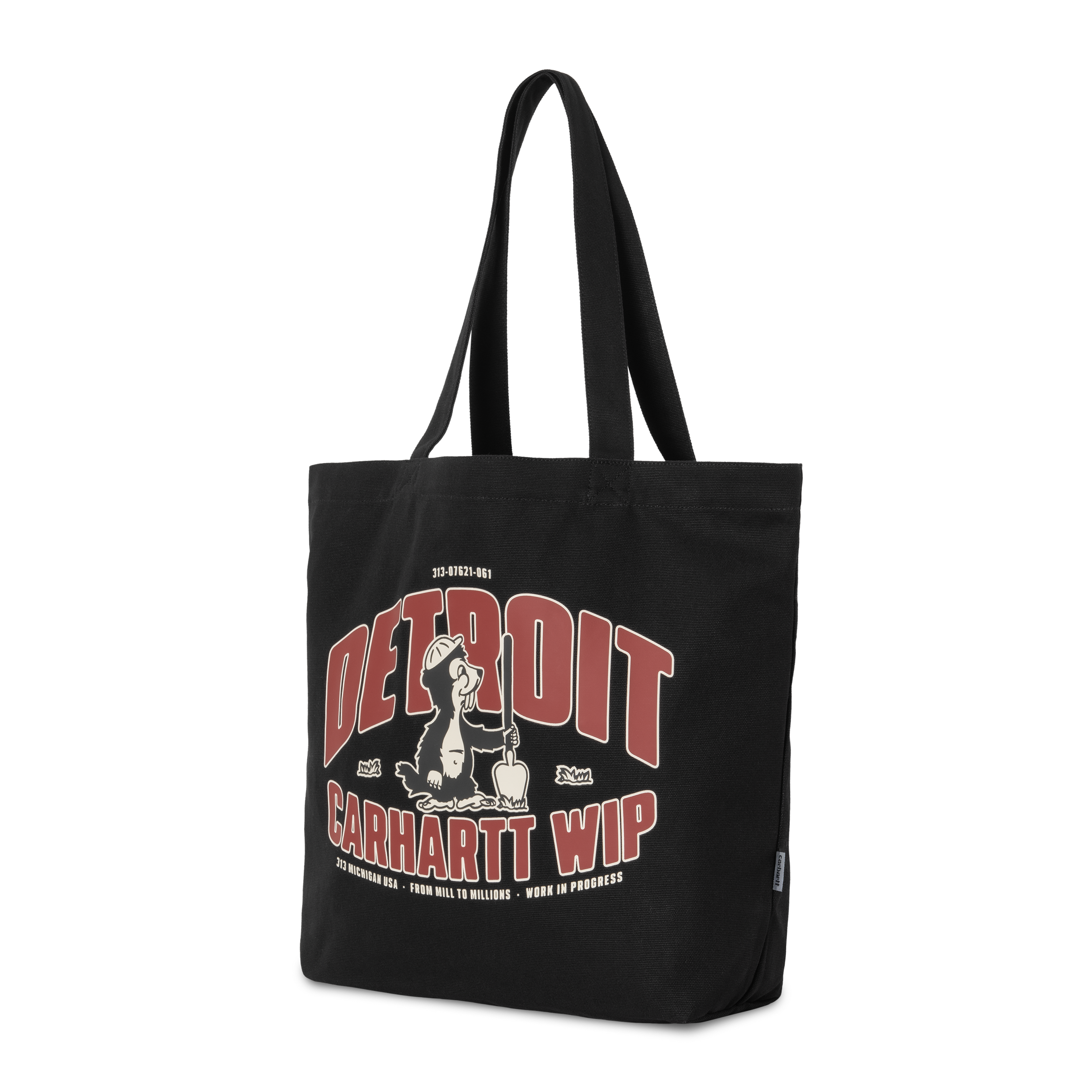 Carhartt WIP Canvas Graphic Tote, Underground Print, Black