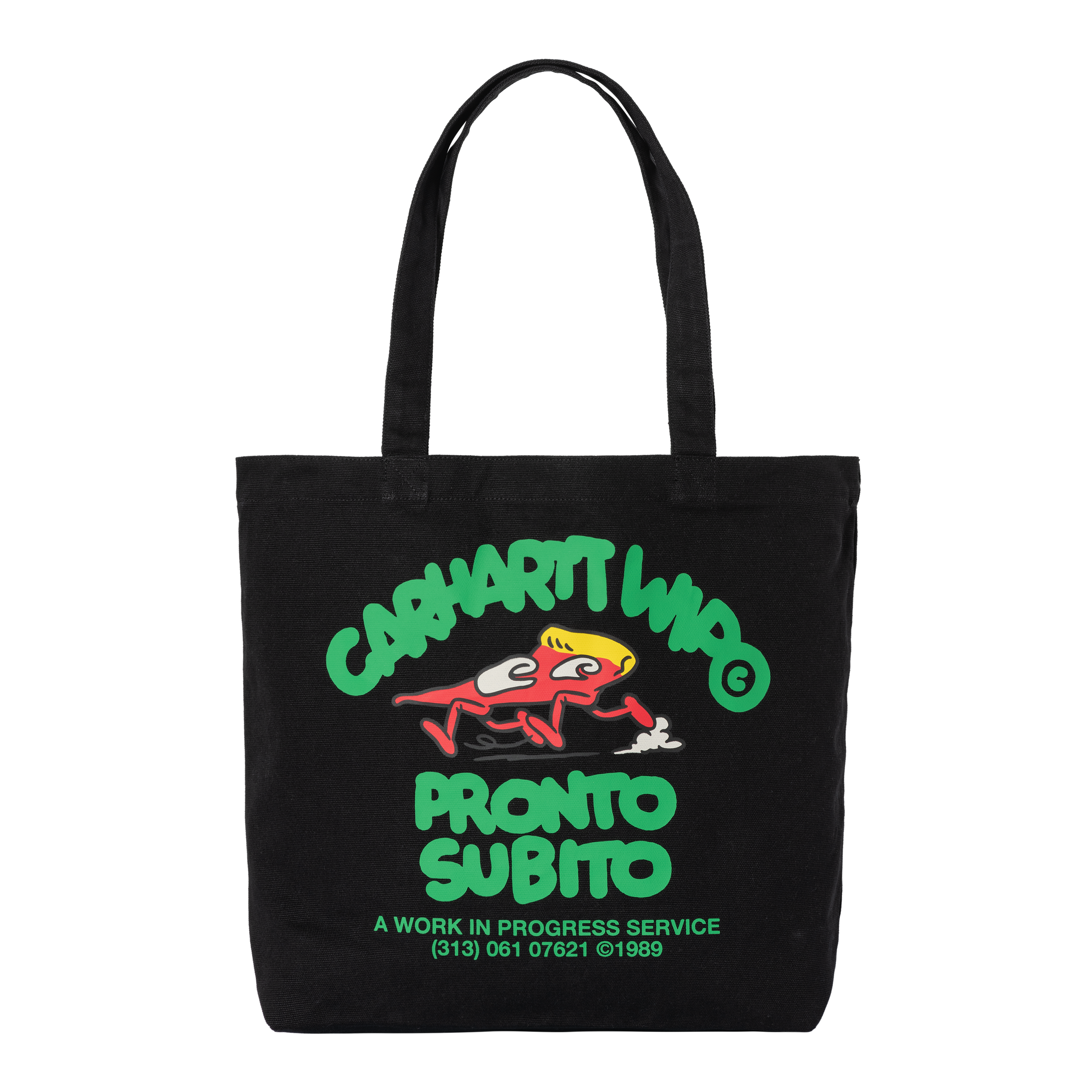 Carhartt WIP Canvas Graphic Tote, Pronto Print, Black
