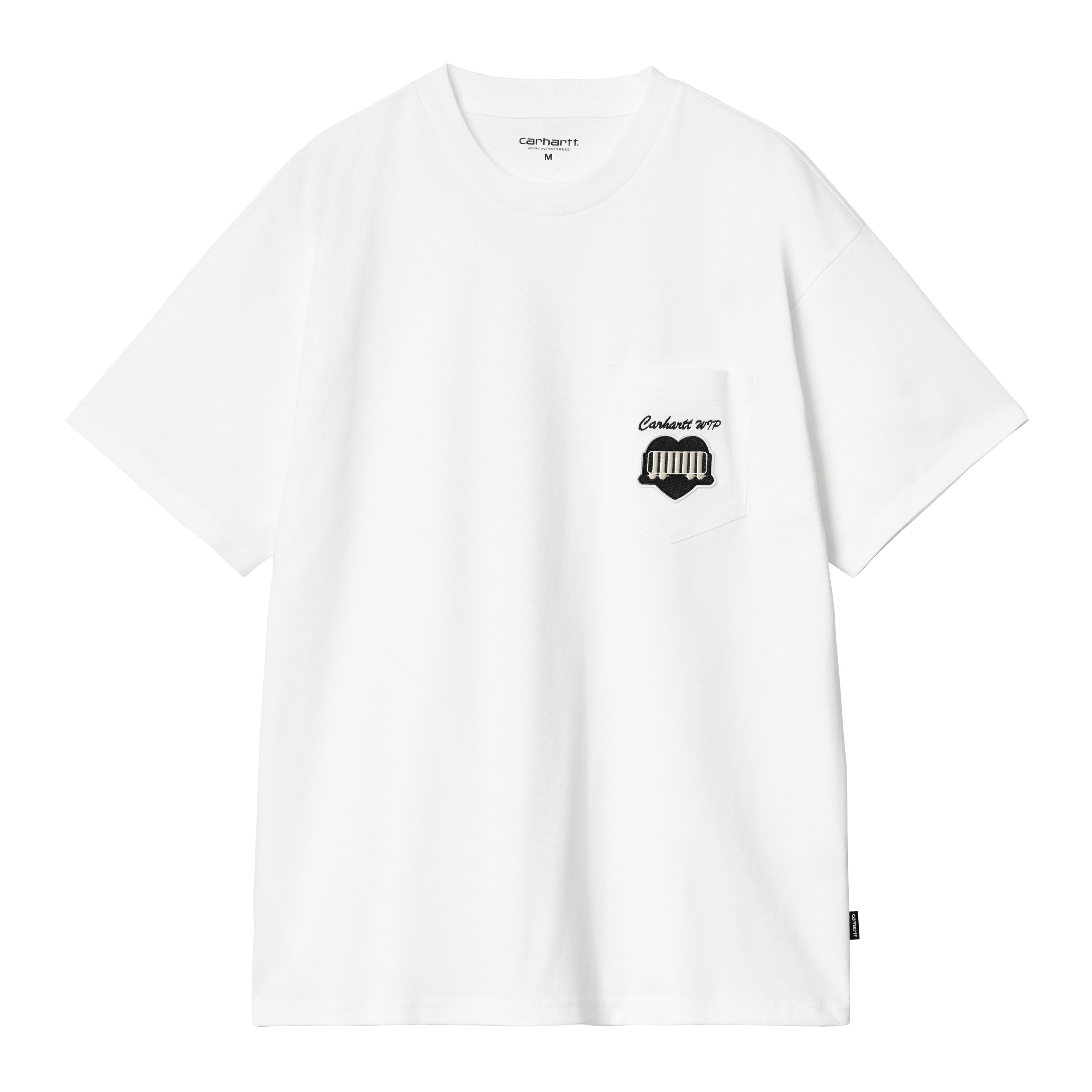 Carhartt WIP Short Sleeve Heart Train Pocket T-Shirt em Branco