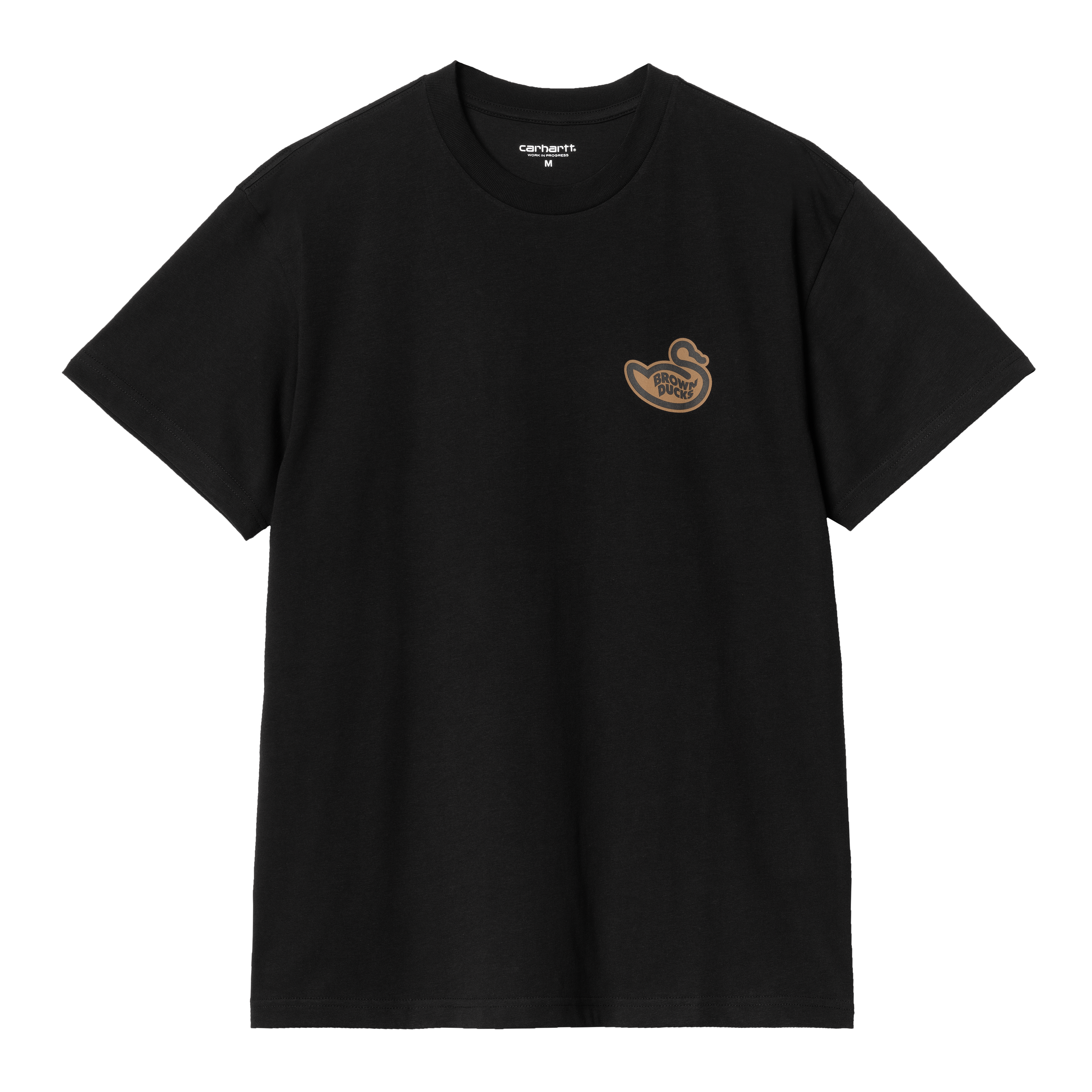 Carhartt WIP Short Sleeve Brown Ducks T-Shirt in Nero