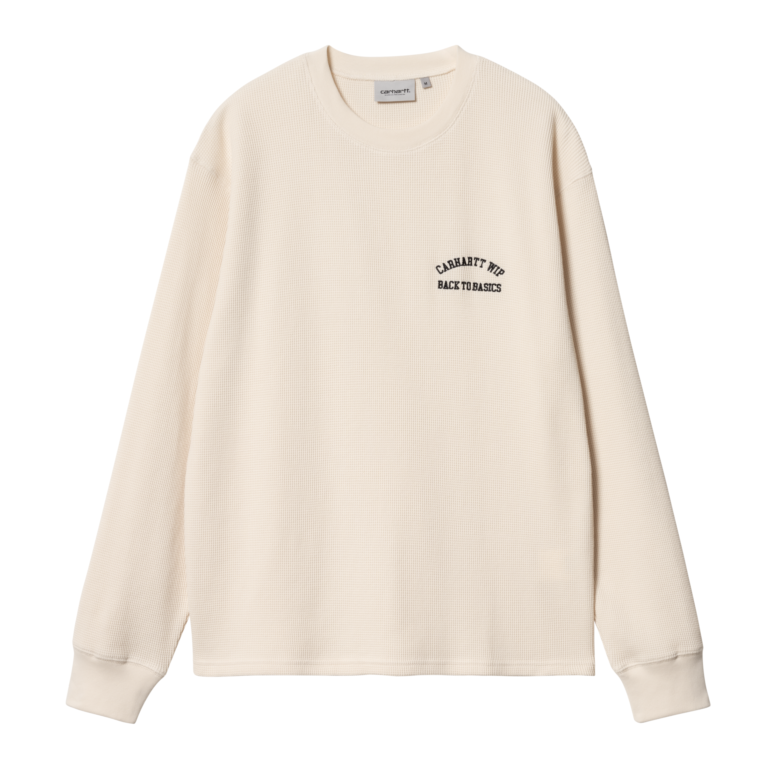 Carhartt WIP Long Sleeve Basics Script T-Shirt in Weiß