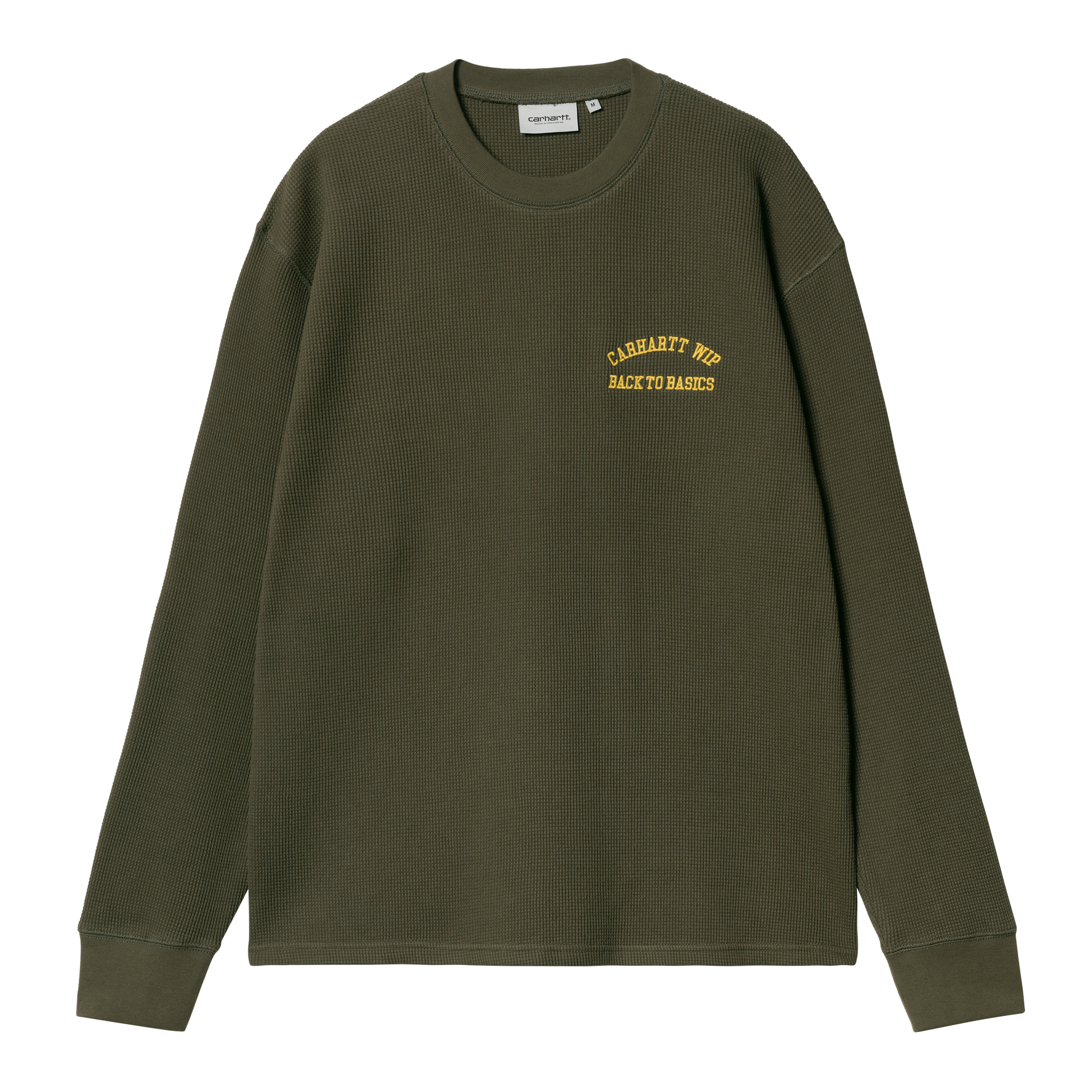 Carhartt WIP Long Sleeve Basics Script T-Shirt en Verde