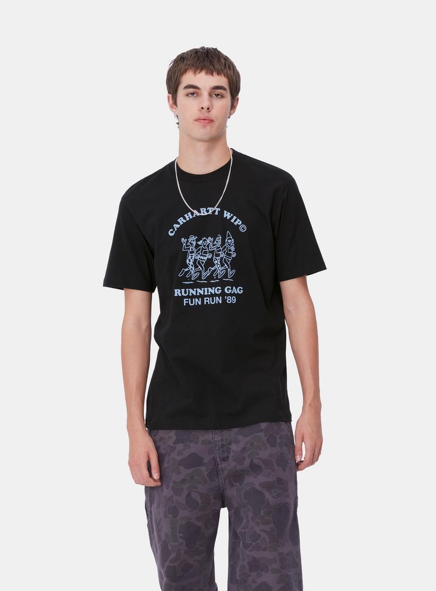 【Carhartt】 S/S RUN T-SHIRT R6385 Carhartt WIP S/S Fun Run T-Shirt, Black / Dusty Ice