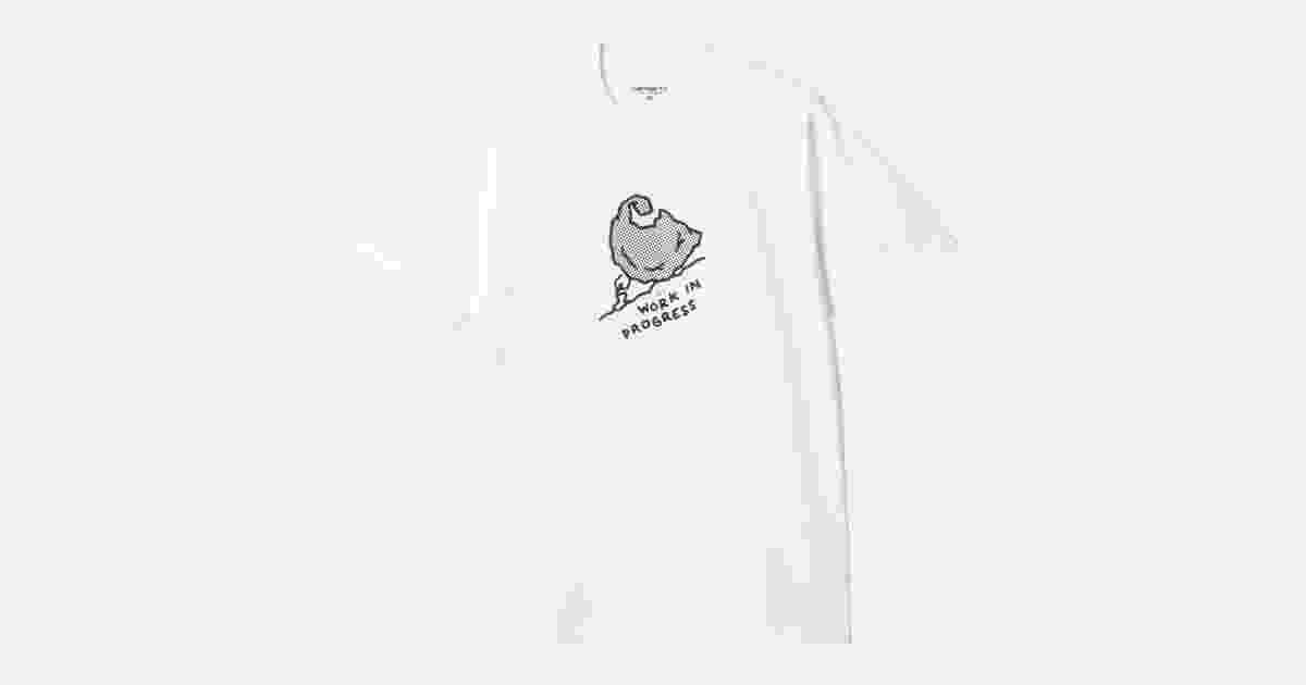 Tシャツ・カットソー Carhartt S/S Move On Up T-Shirt (50215) Carhartt WIP S/S Move On Up T-Shirt, White / Black