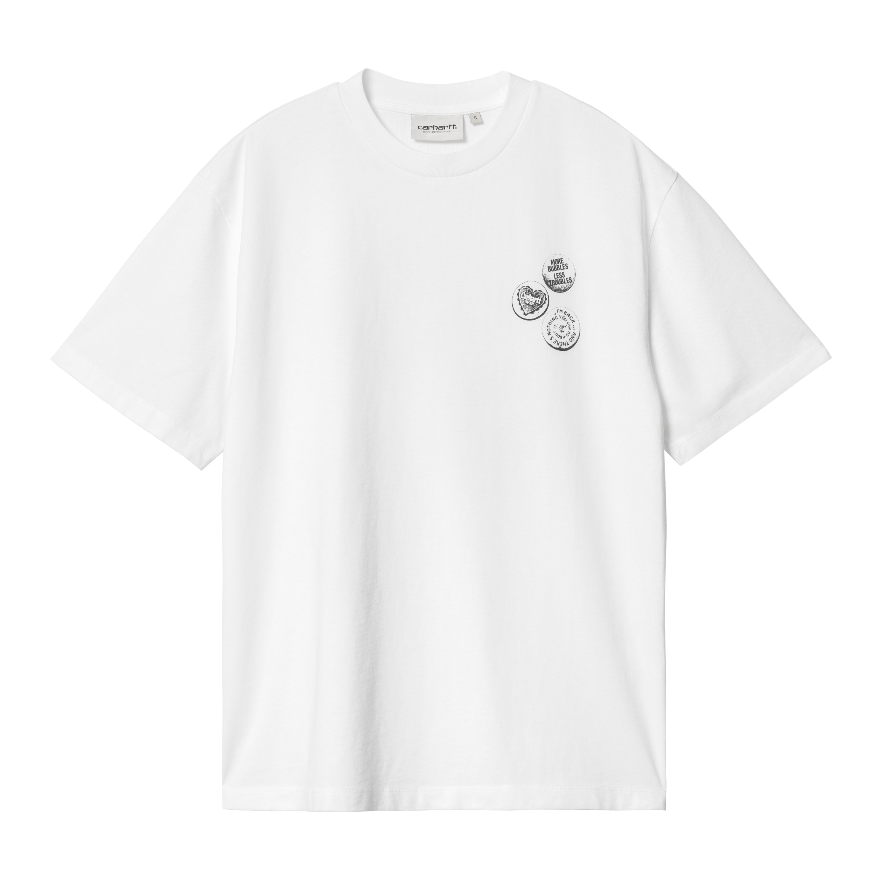 Carhartt WIP Women’s Short Sleeve Pins T-Shirt in Bianco