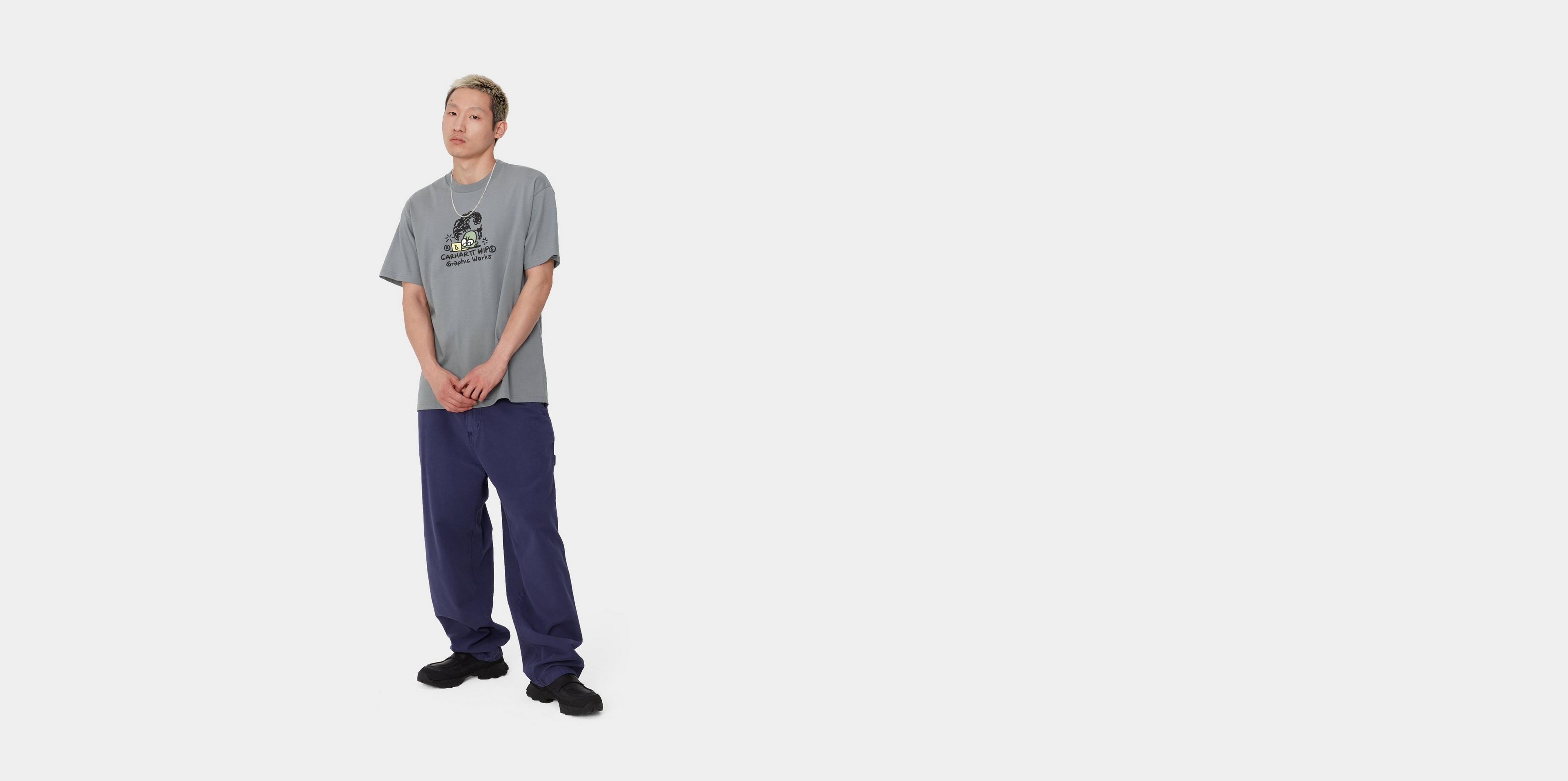 Tシャツ・カットソー CARHARTT WIP Men T-shirt Dove Grey I030434 1YJXX Carhartt WIP Chase T-Shirt | Grey Heather – Page Chase T-Shirt