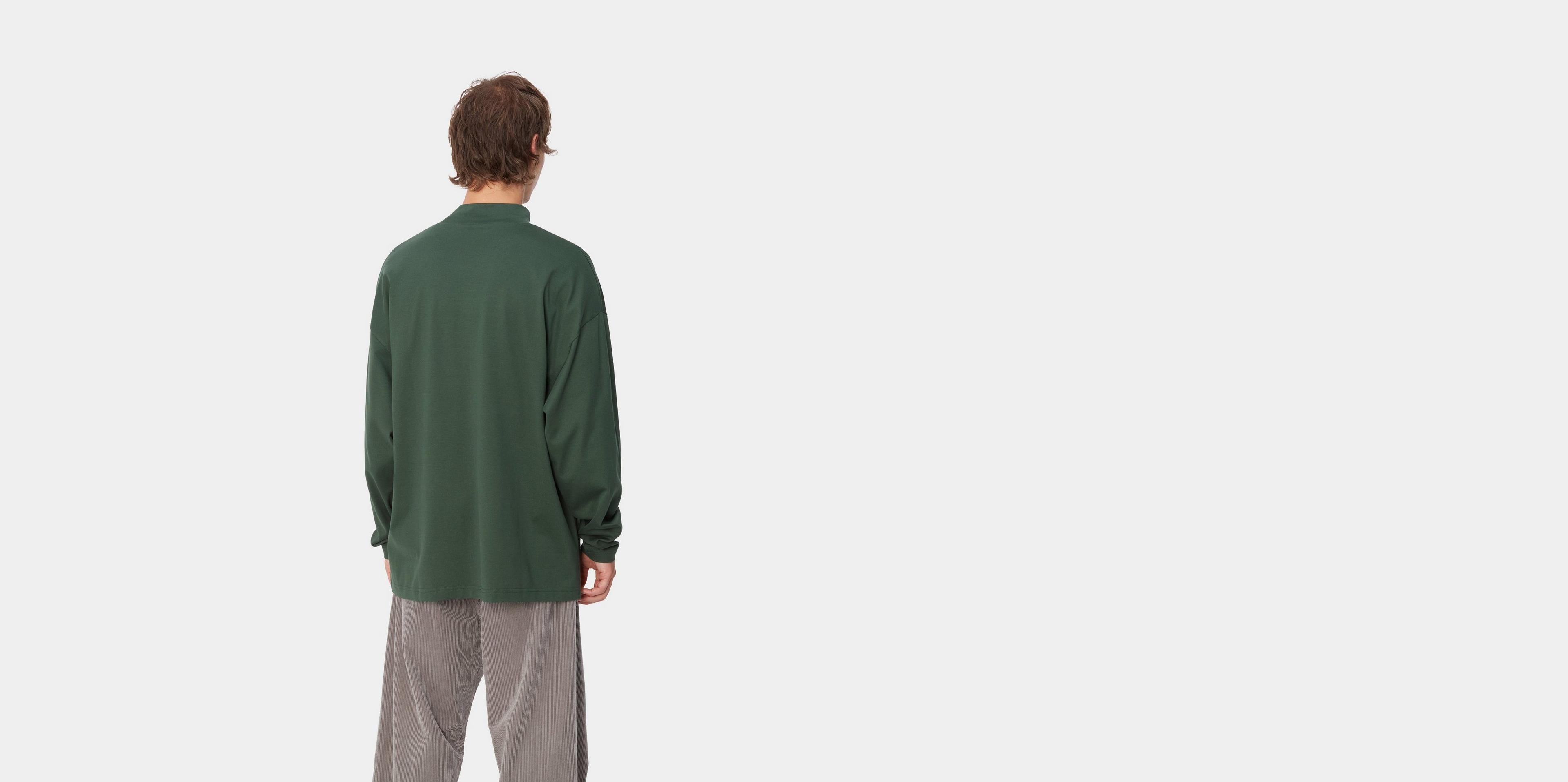 Carhartt WIP L/S Script Mockneck T-Shirt, Sycamore Tree
