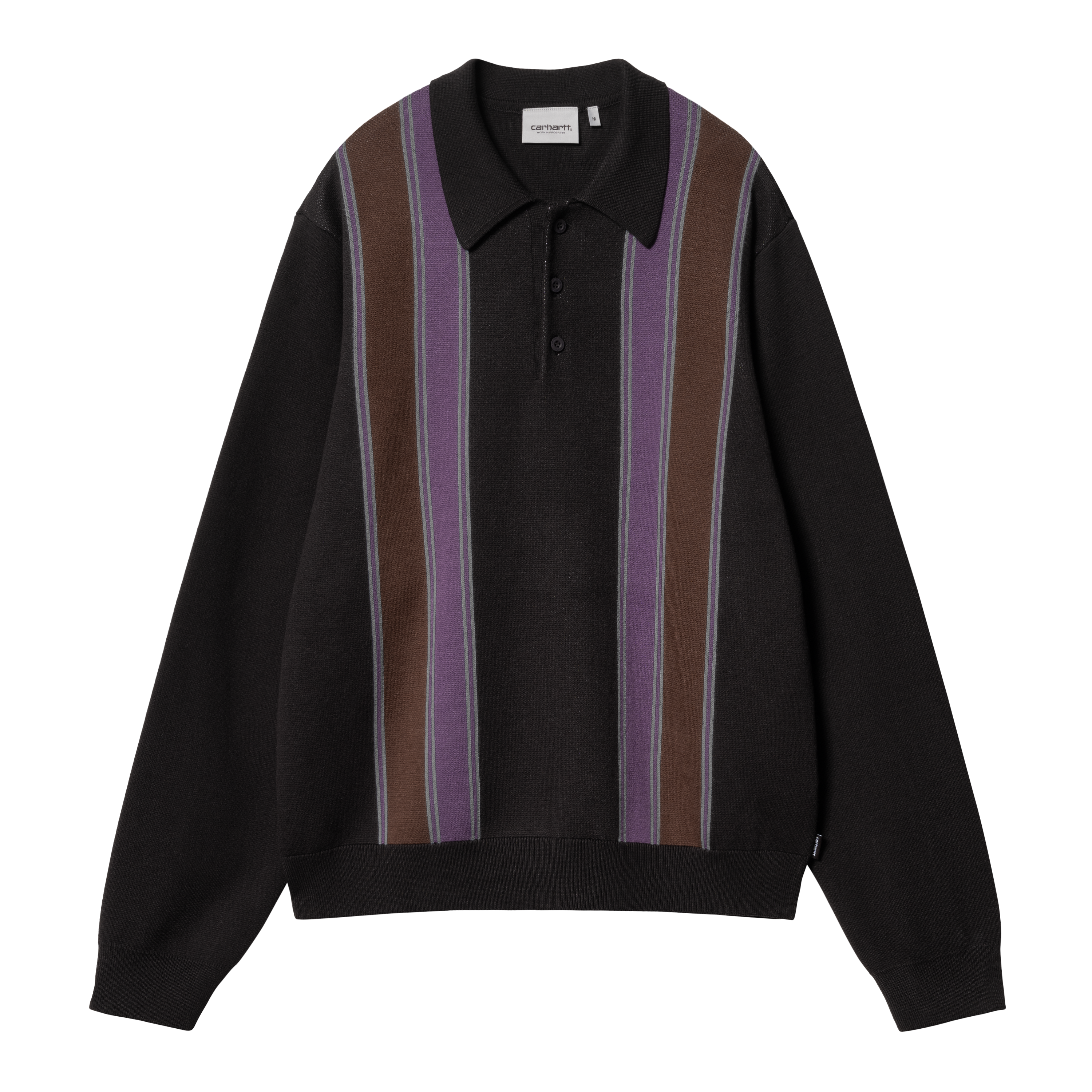 Carhartt WIP Long Sleeve Arlo Polo in Schwarz