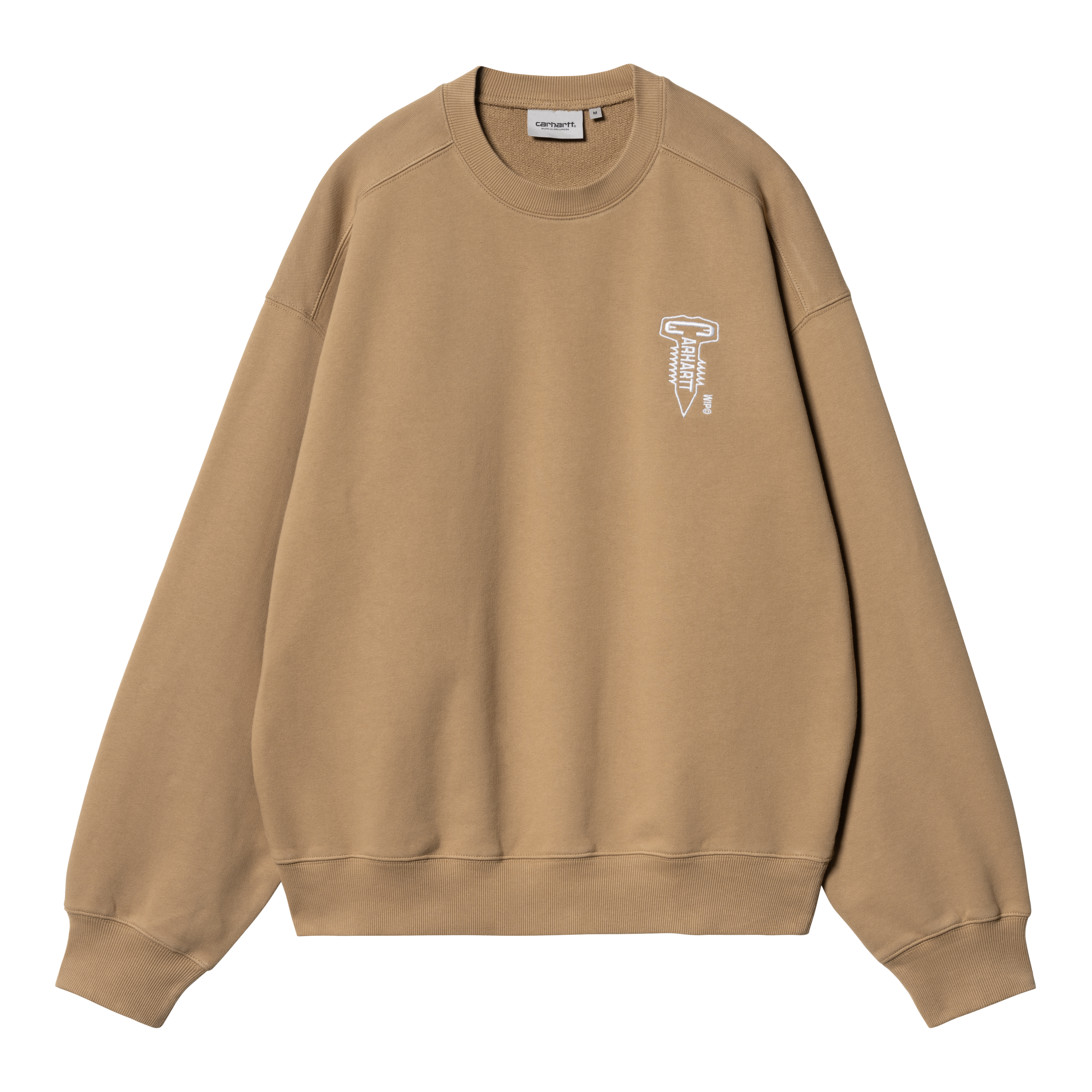 Carhartt WIP Cross Screw Sweat, Peanut / White | Official