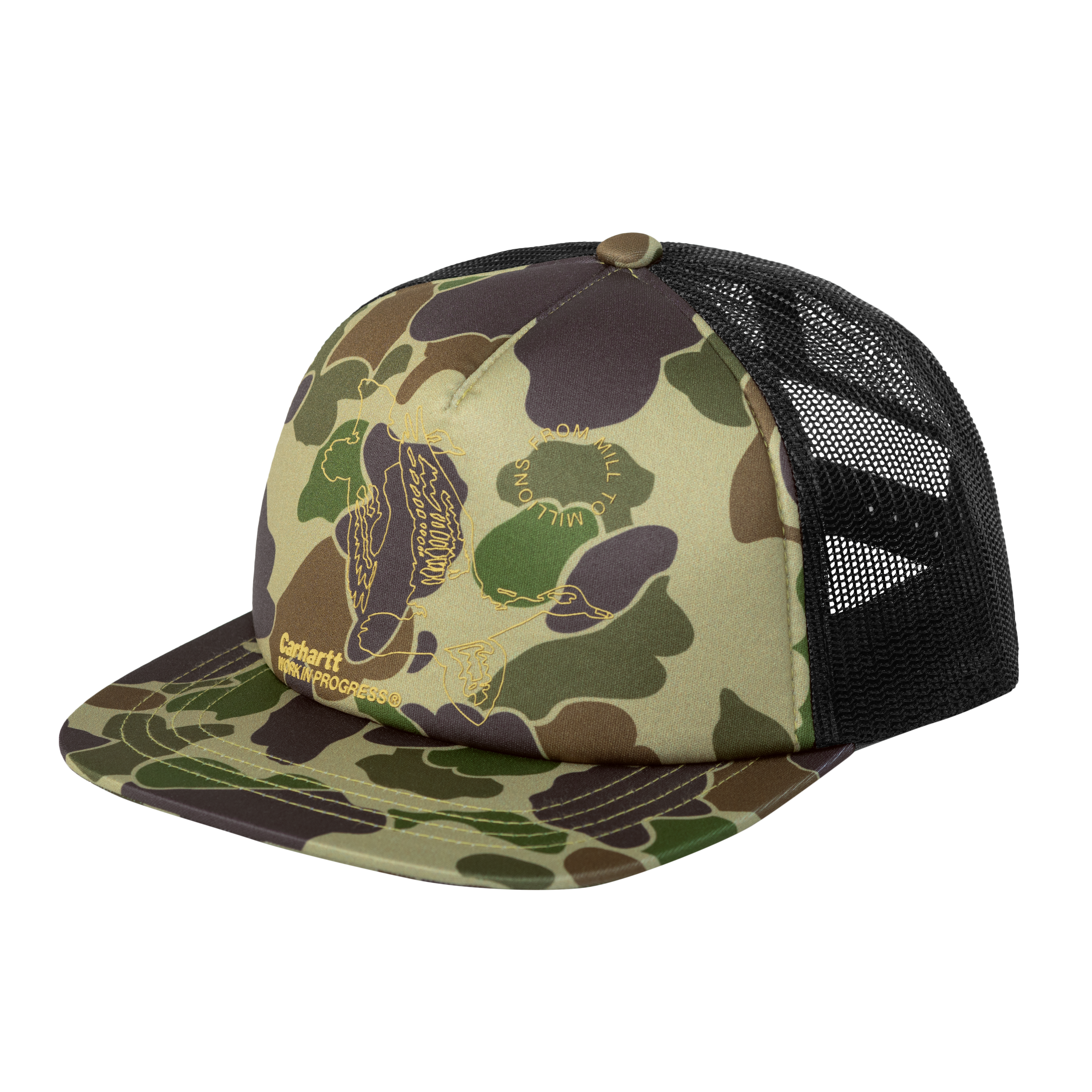 Carhartt WIP Flying Ducks Trucker Cap Camo Duck Green Official Online Store