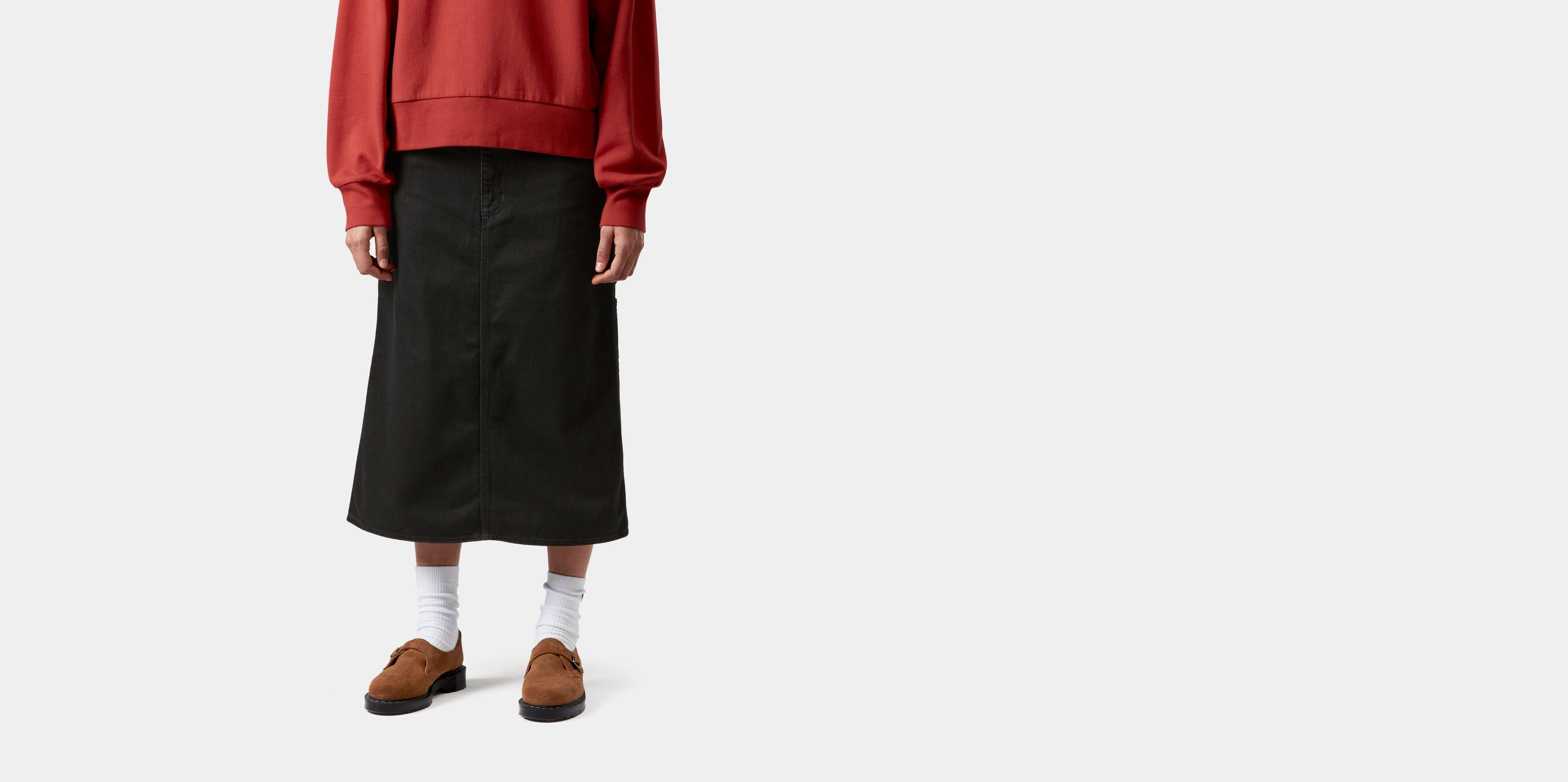 Carhartt WIP W' Single Knee Skirt Black stone washed | S | Women
