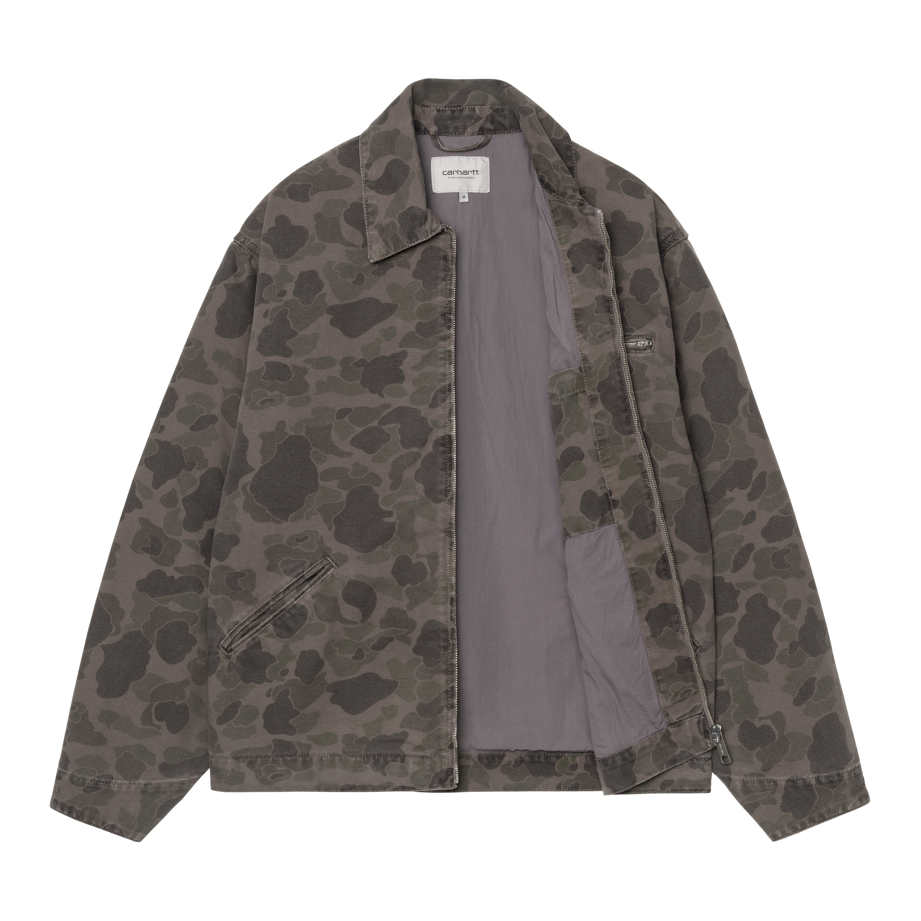 Carhartt WIP DUCK DETROIT JACKET カモ柄 S Carhartt WIP Duck Detroit Jacket, Camo Duck, Green