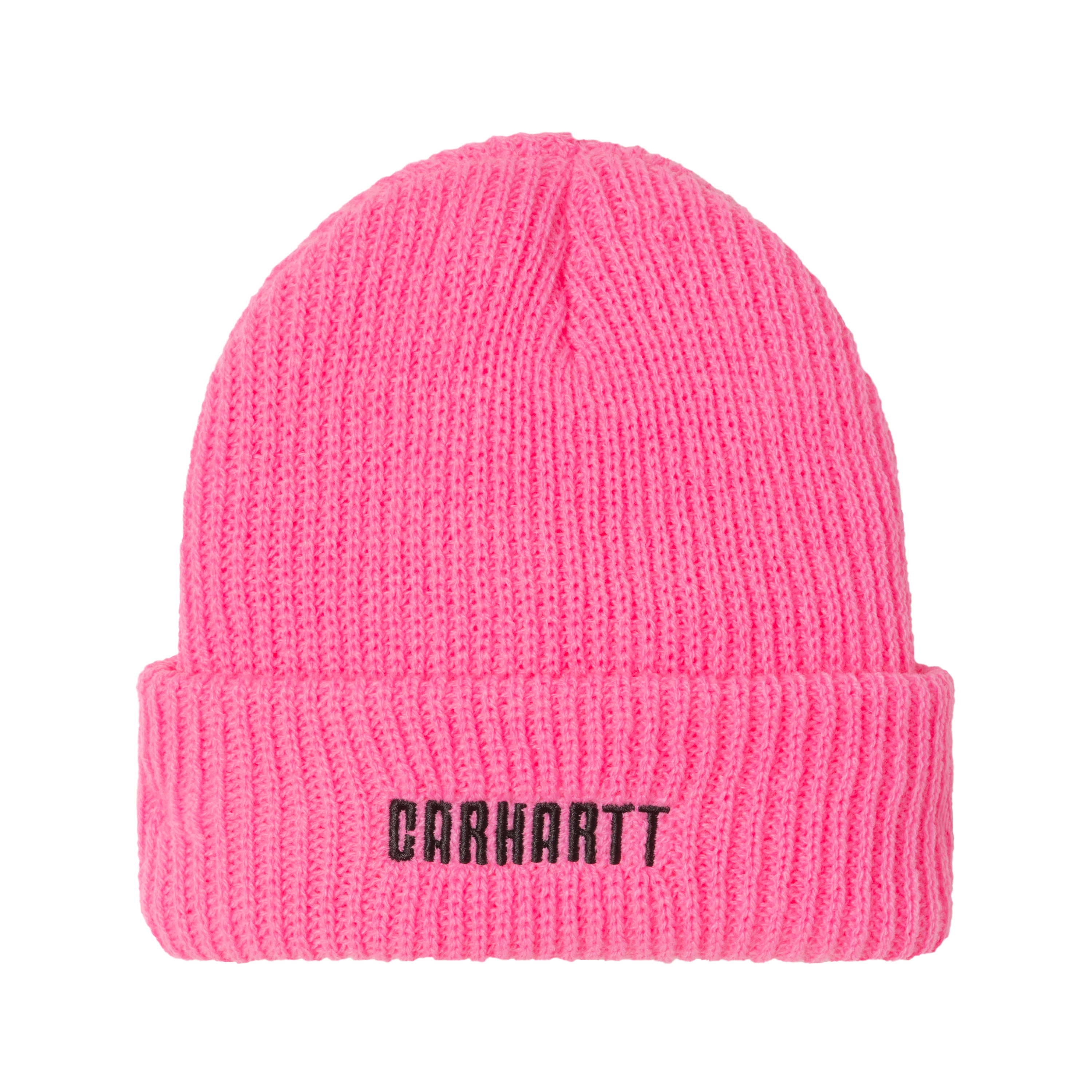 Carhartt WIP Industry Beanie Lumo Pink Black Official Online Store