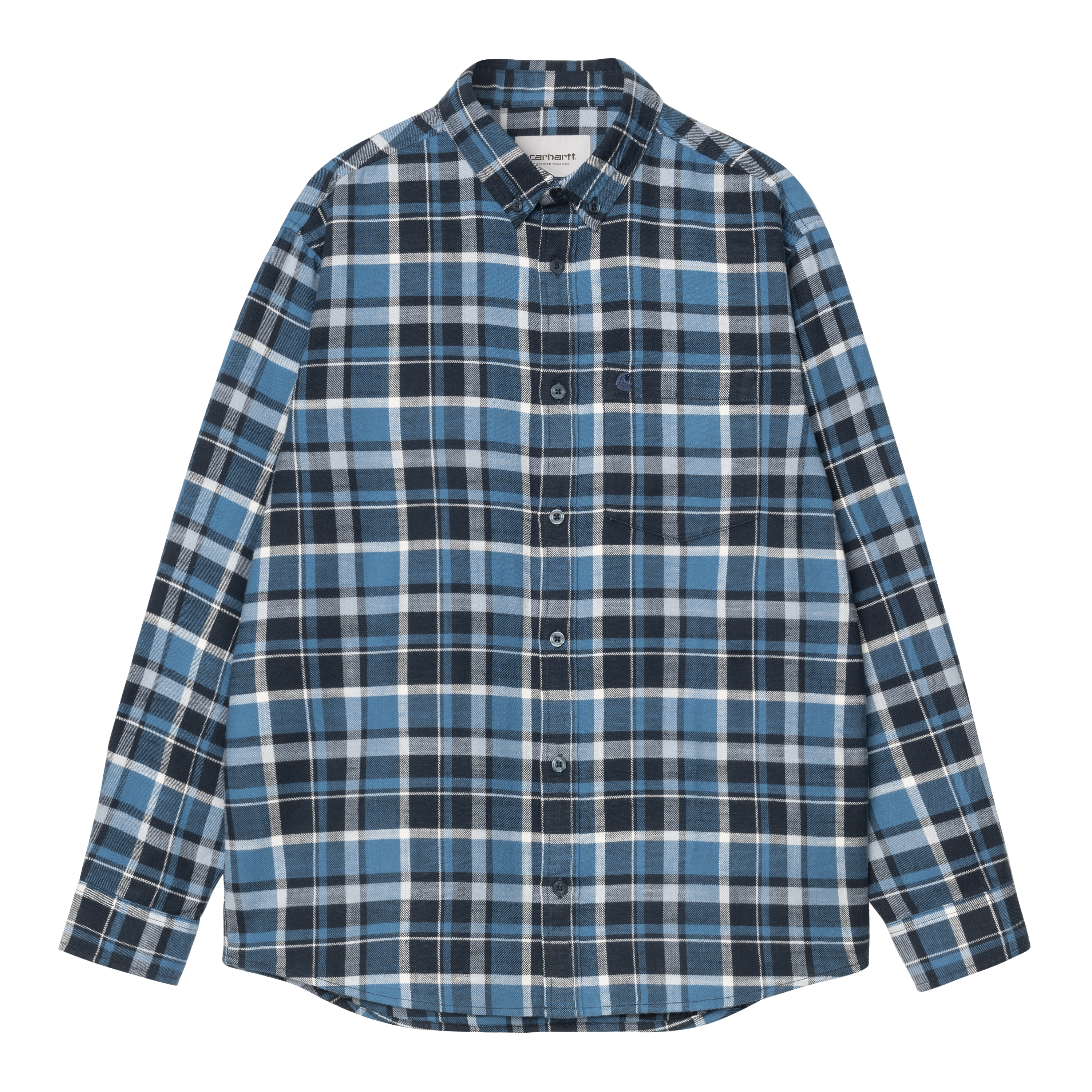 Carhartt WIP Long Sleeve Fendrick Shirt in Blue