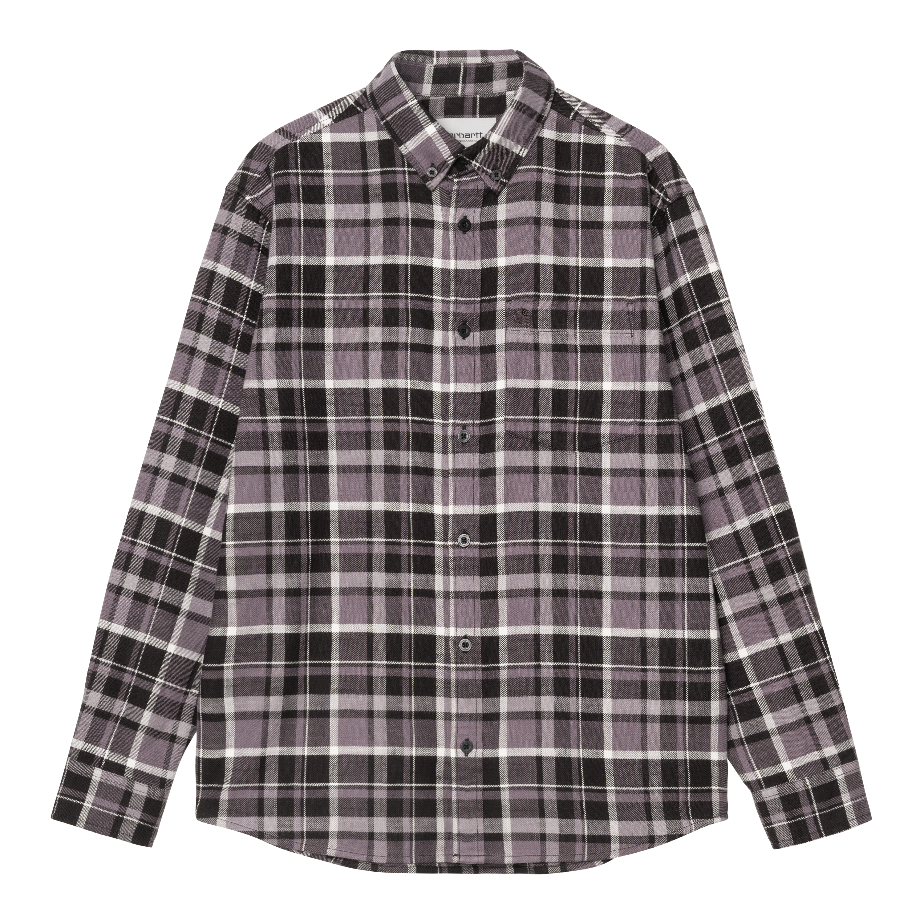 Carhartt WIP Long Sleeve Fendrick Shirt in Schwarz