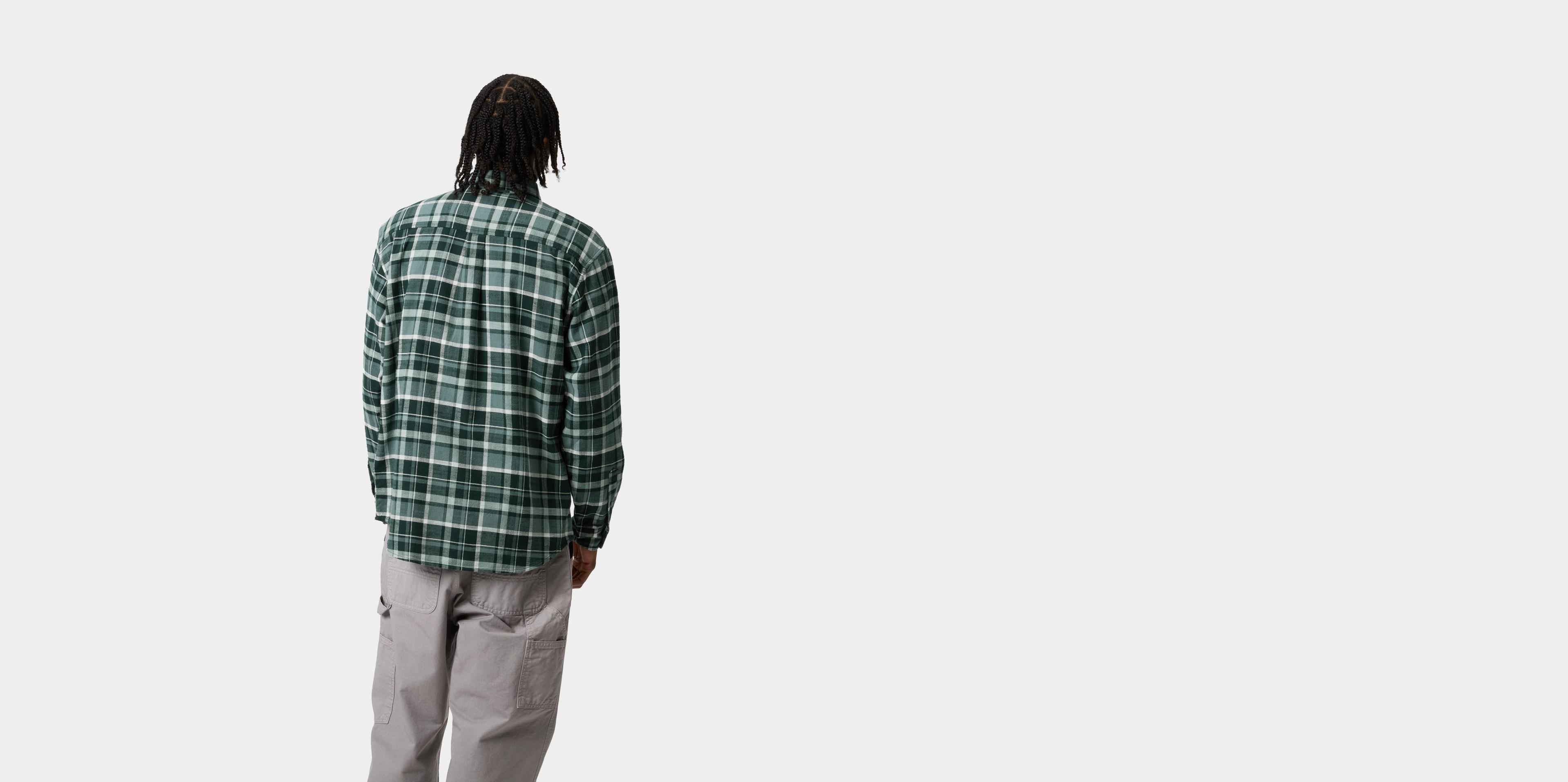 Carhartt WIP L/S Fendrick Shirt, Fendrick Check, Deep Lagoon