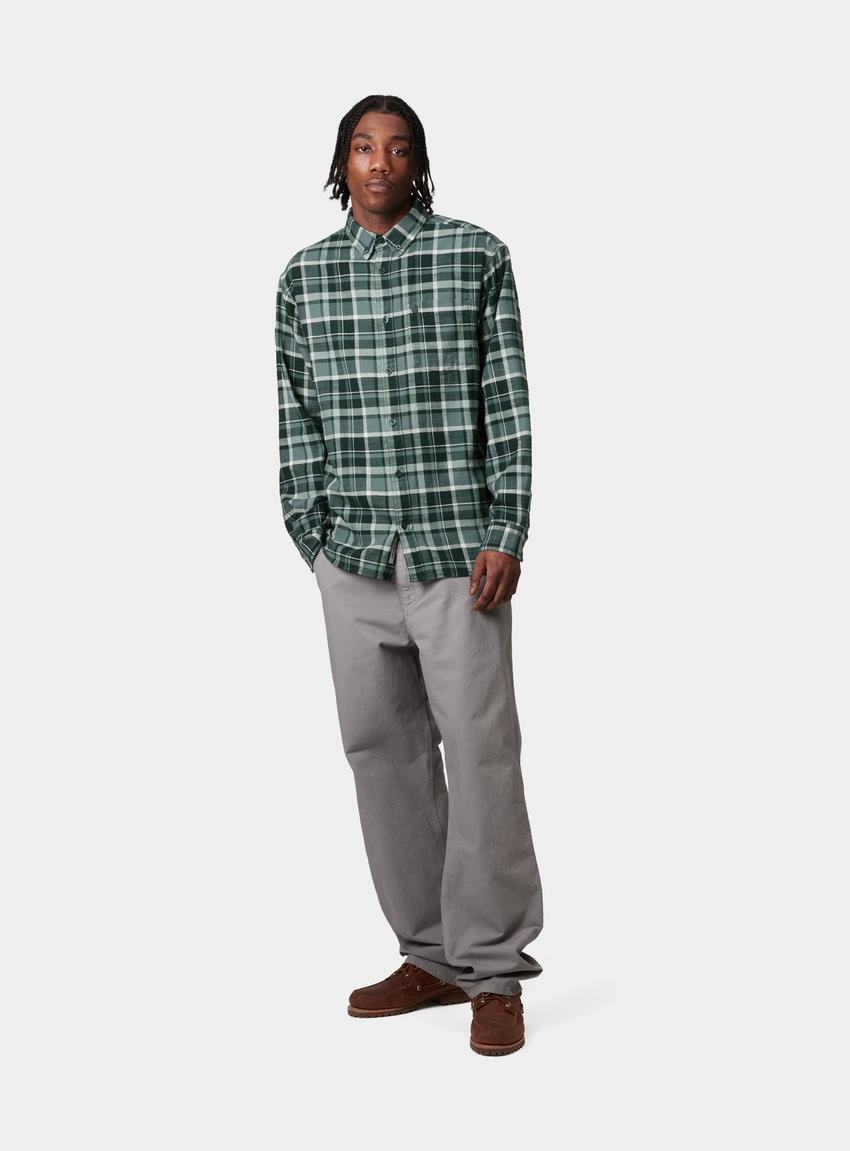 シャツ CARHARTT L/S DUCK SHIRT SA477 Carhartt WIP L/S Fendrick Shirt, Fendrick Check, Deep Lagoon