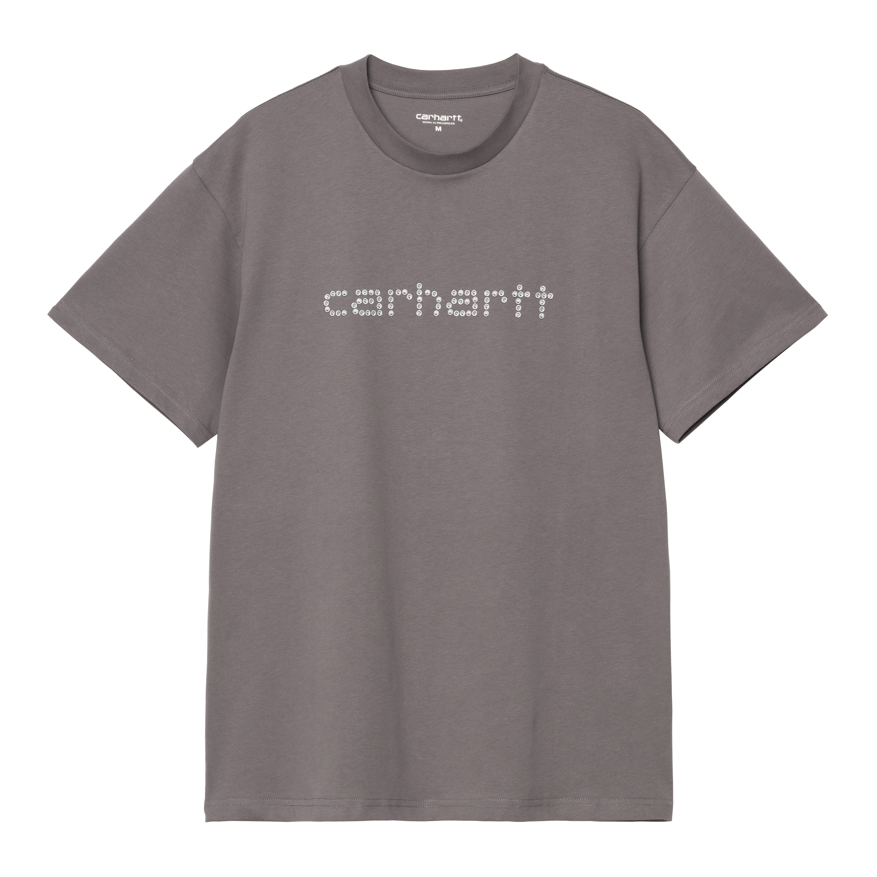 Carhartt WIP Short Sleeve Rivet Script T-Shirt in Grey