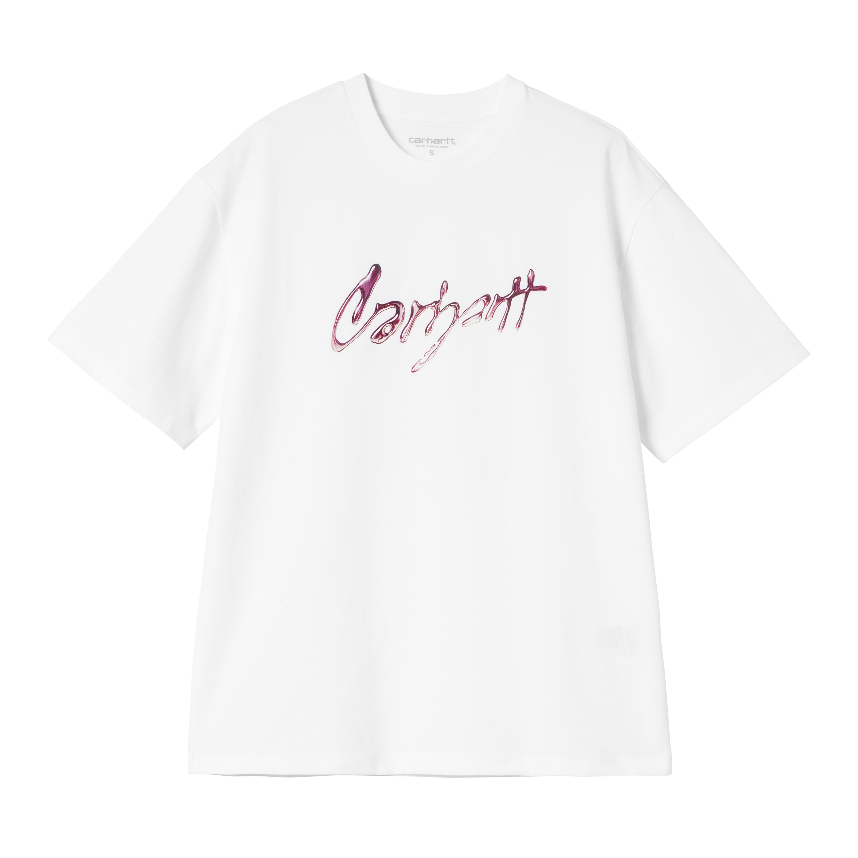 Carhartt WIP Women’s Short Sleeve Drip Script T-Shirt em Branco