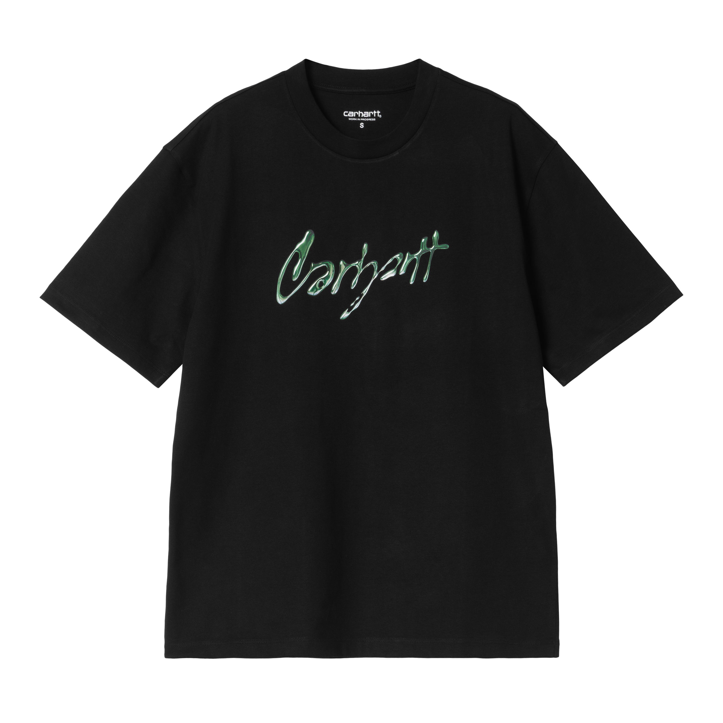 Carhartt WIP Women’s Short Sleeve Drip Script T-Shirt in Nero