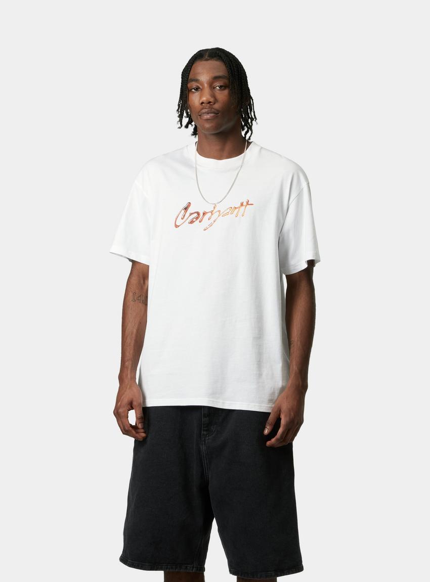 Tシャツ・カットソー CARHARTT S/S DRIP SCRIPT T-SHIRT SA693 Carhartt WIP S/S Drip Script T-Shirt, White | Official