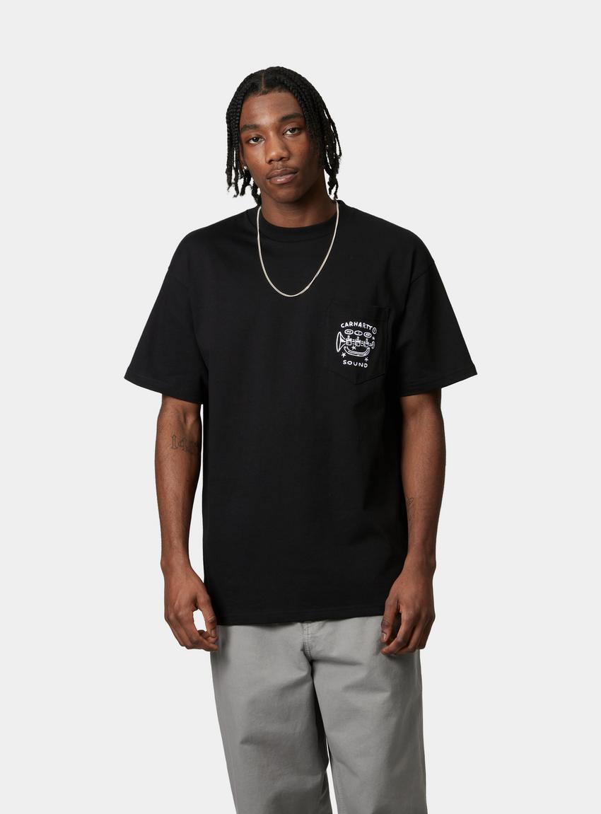 【送料&関税込】Carhartt S/s Fragments Pocket T-shirt Carhartt WIP S/S Fragments Pocket T-Shirt, Black / White