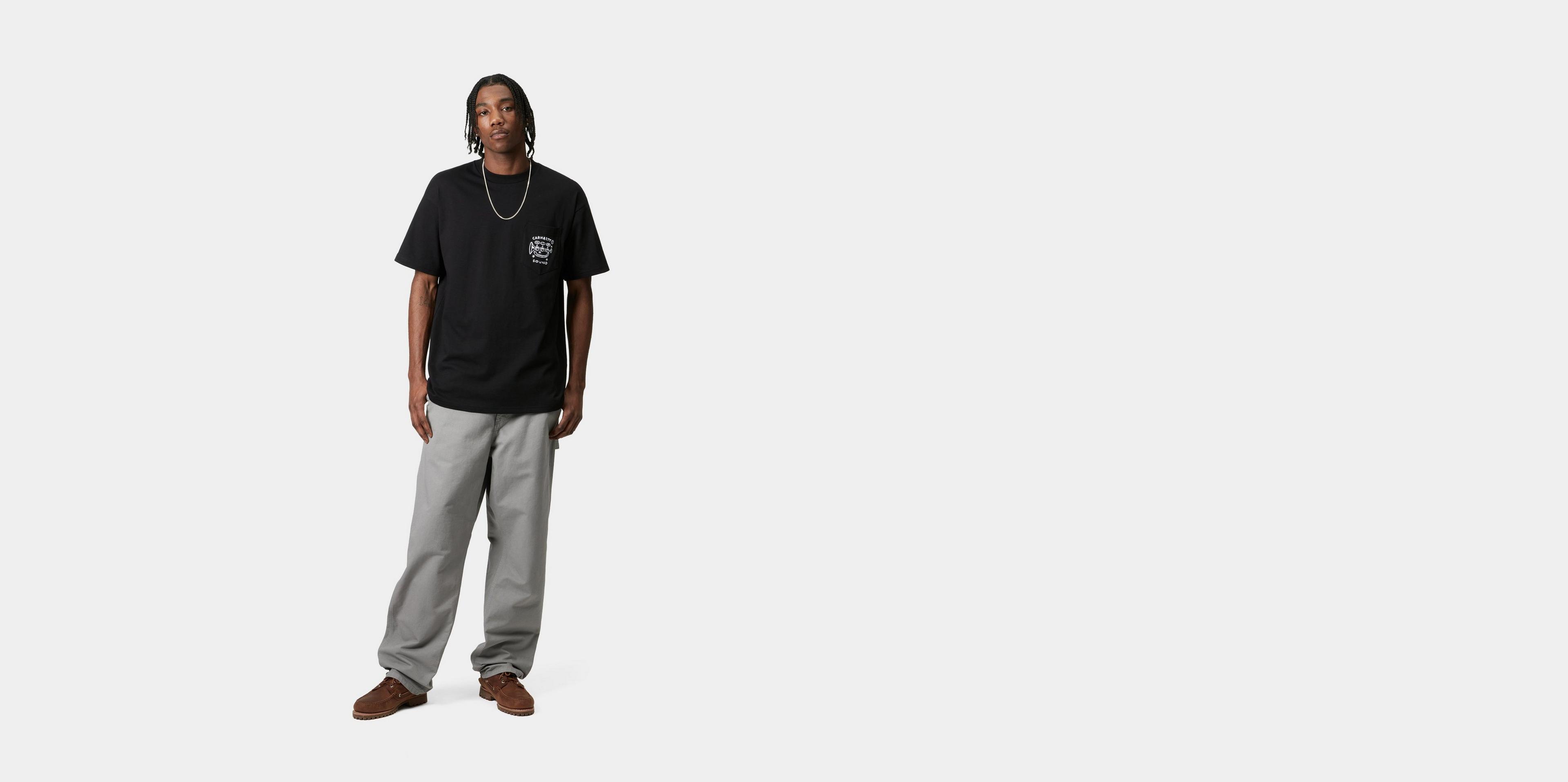 【送料&関税込】Carhartt S/s Fragments Pocket T-shirt Carhartt WIP S/S Fragments Pocket T-Shirt, Black / White