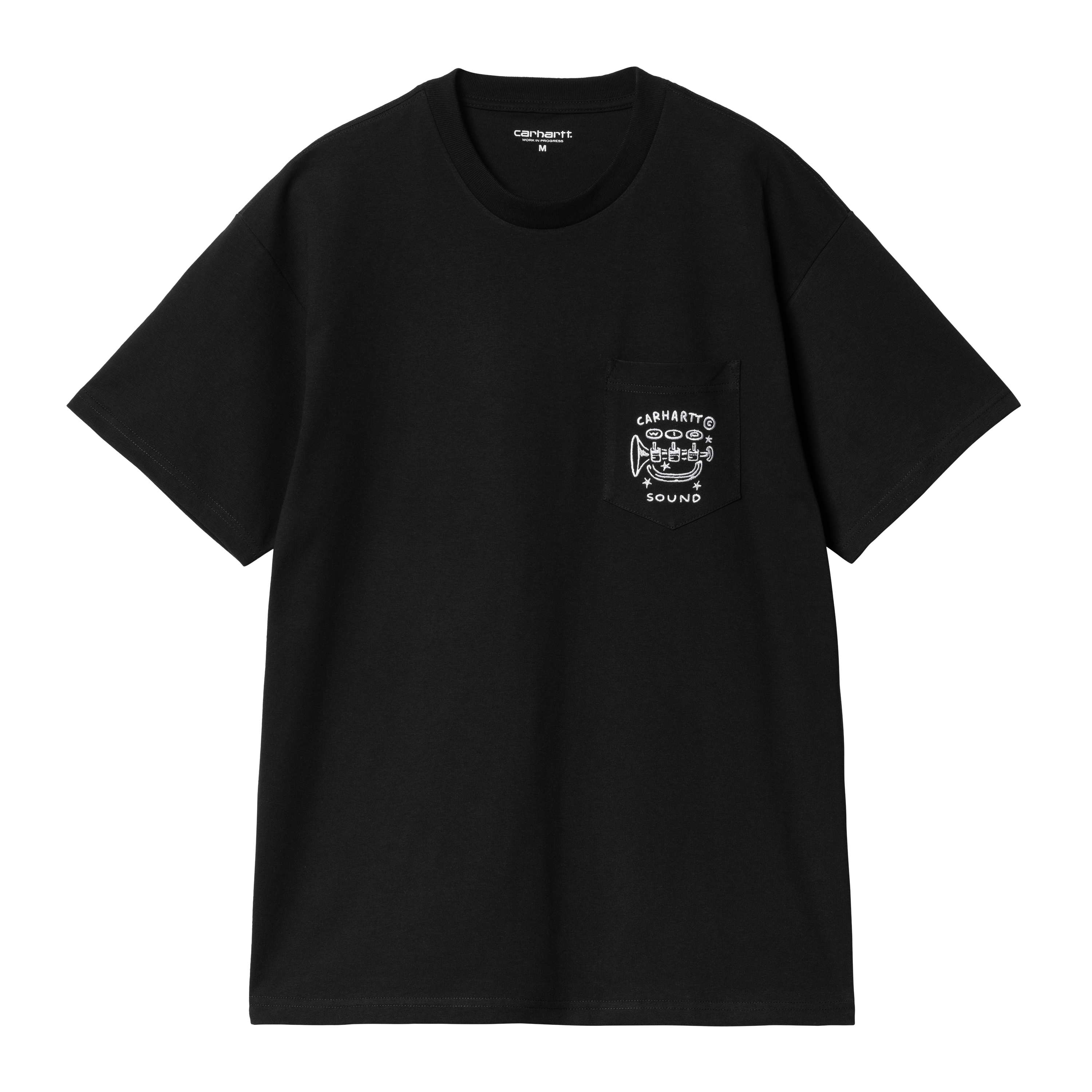 Carhartt WIP Short Sleeve Fragments Pocket T-Shirt in Schwarz