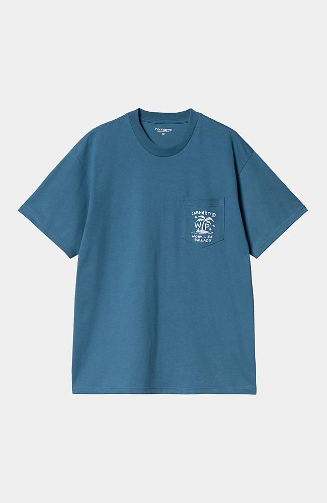 Tシャツ・カットソー Carhartt S/S Fragments Pocket T-Shirt (52556) Carhartt WIP S/S Fragments Pocket T-Shirt, Sodalite / White