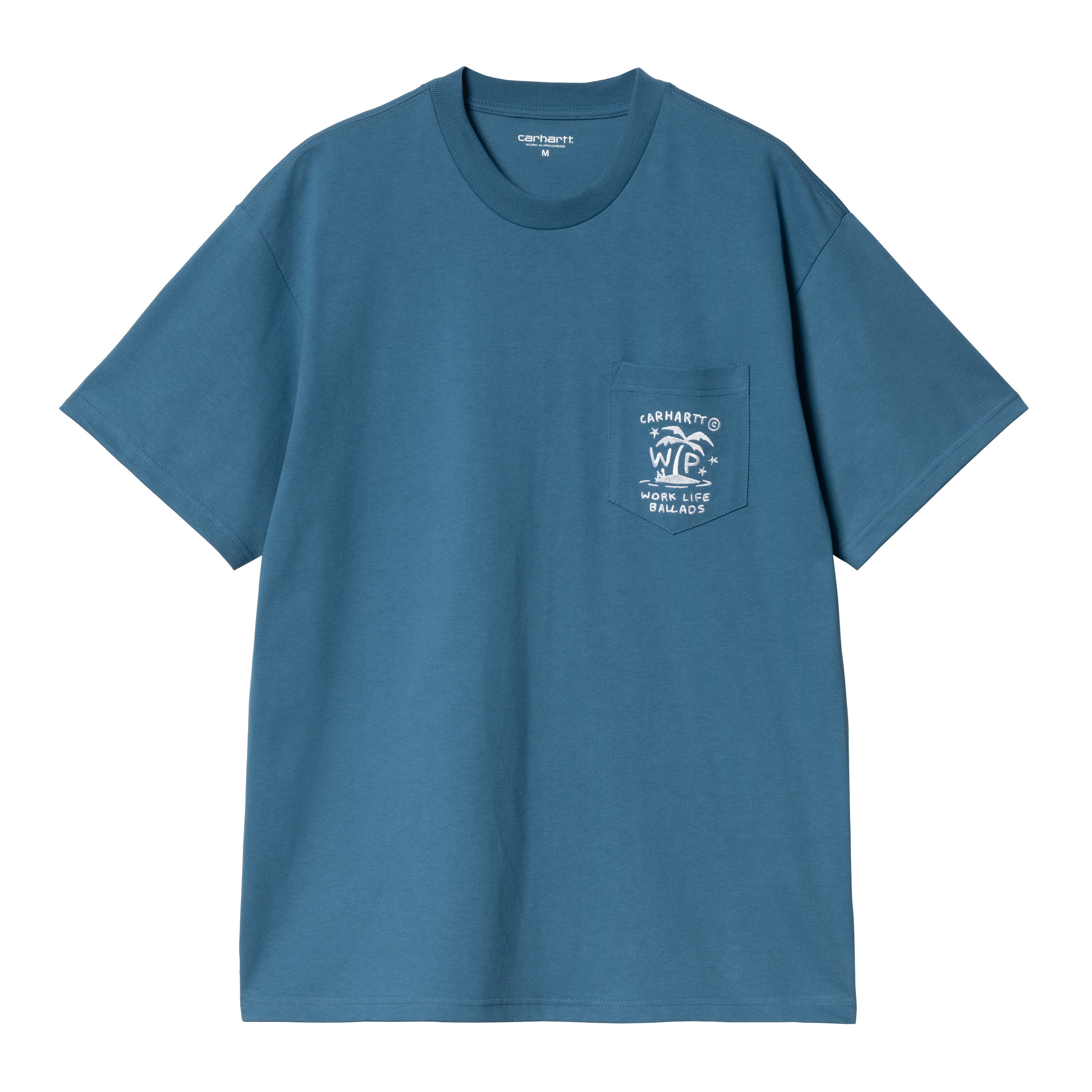 Carhartt WIP Short Sleeve Fragments Pocket T-Shirt in Blau