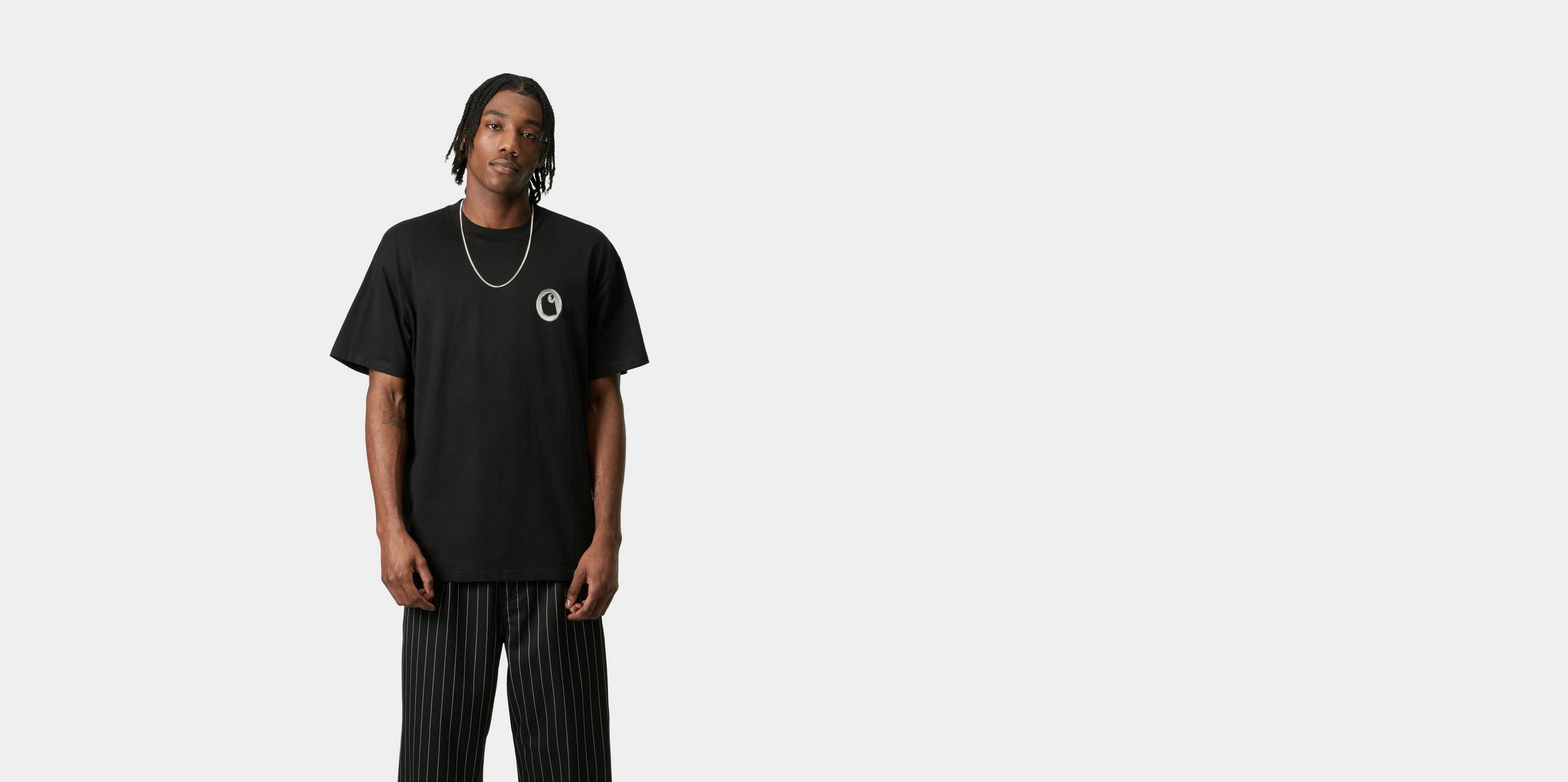 Tシャツ・カットソー CARHARTT S/S LINKED CHARMS T-SHIRT SA691 Carhartt WIP W' L/S Linked Charms T-Shirt, Black / Silver