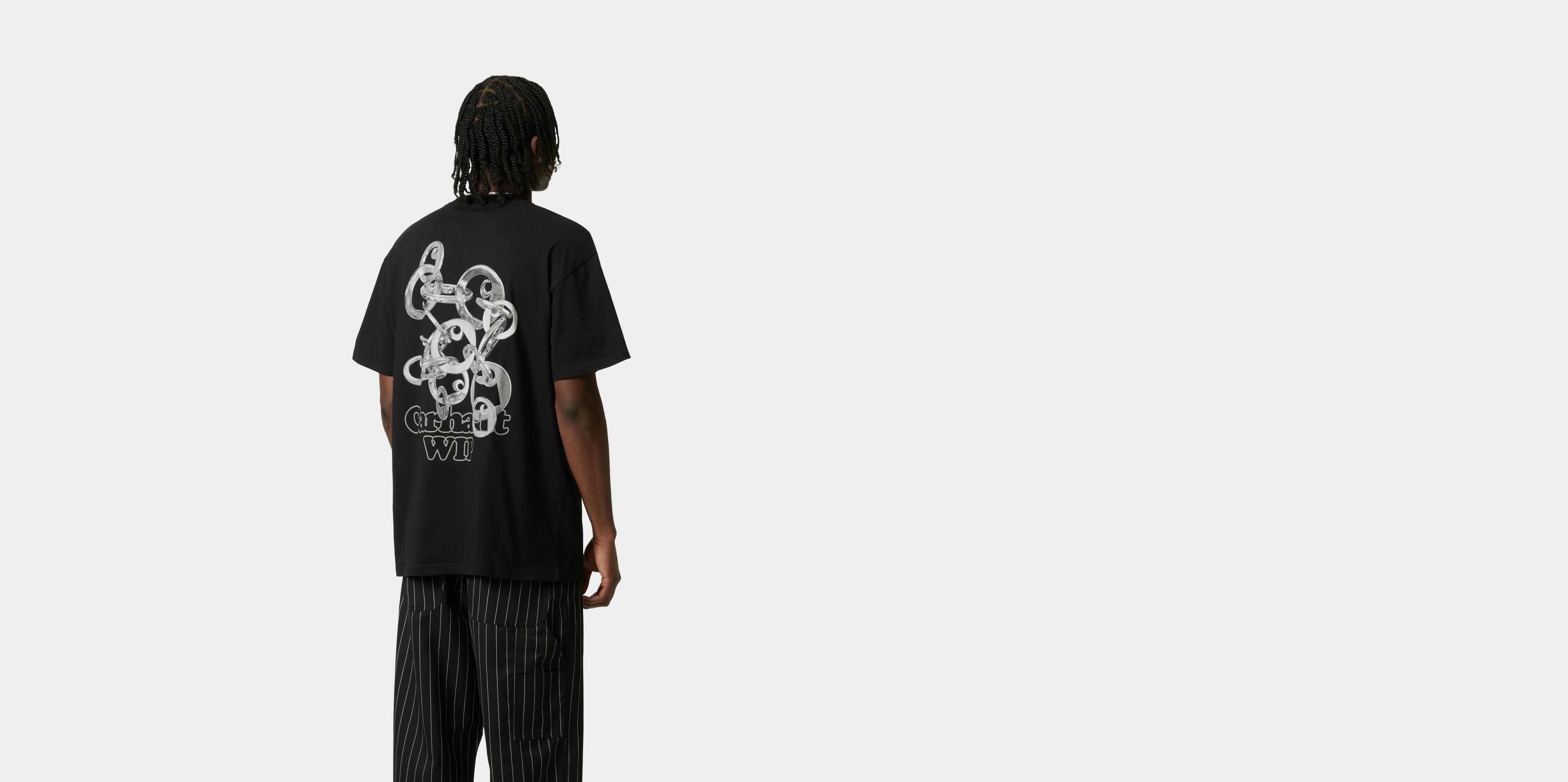 Carhartt WIP S/S Linked Charms T-Shirt, Black / Silver
