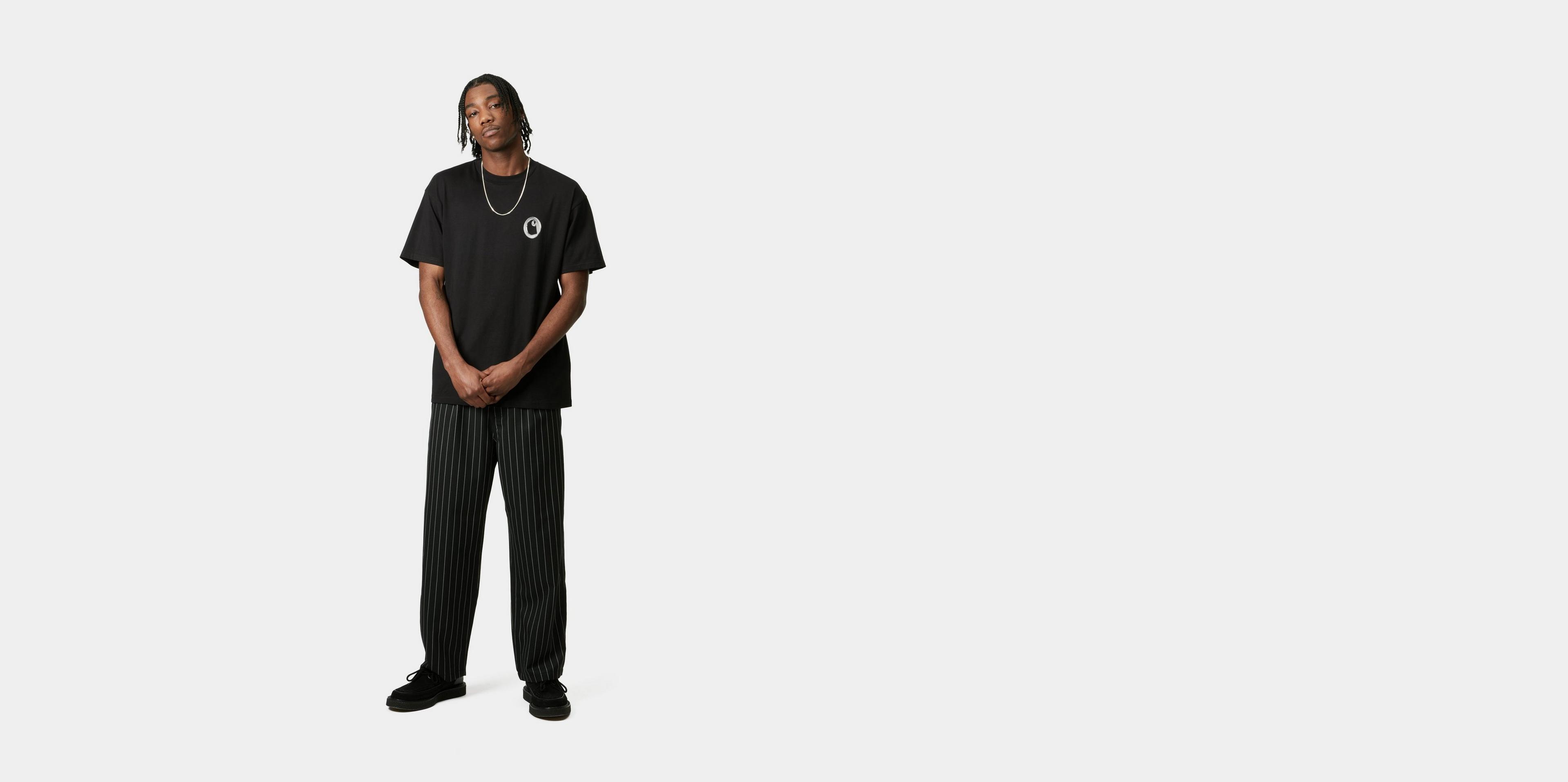 【carhartt】\"L/S Chain Link\"バックプリント長袖Tシャツ/black ロングスリーブチェーンリンクTシャツ