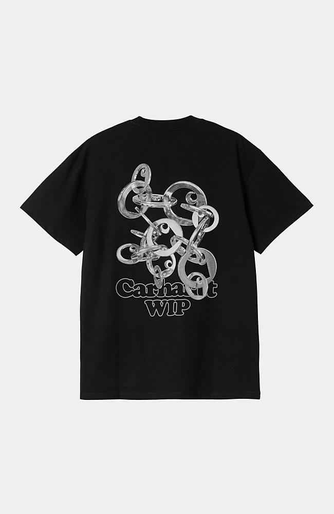 Tシャツ・カットソー CARHARTT S/S LINKED CHARMS T-SHIRT SA691 Carhartt WIP S/S Linked Charms T-Shirt, Black / Silver
