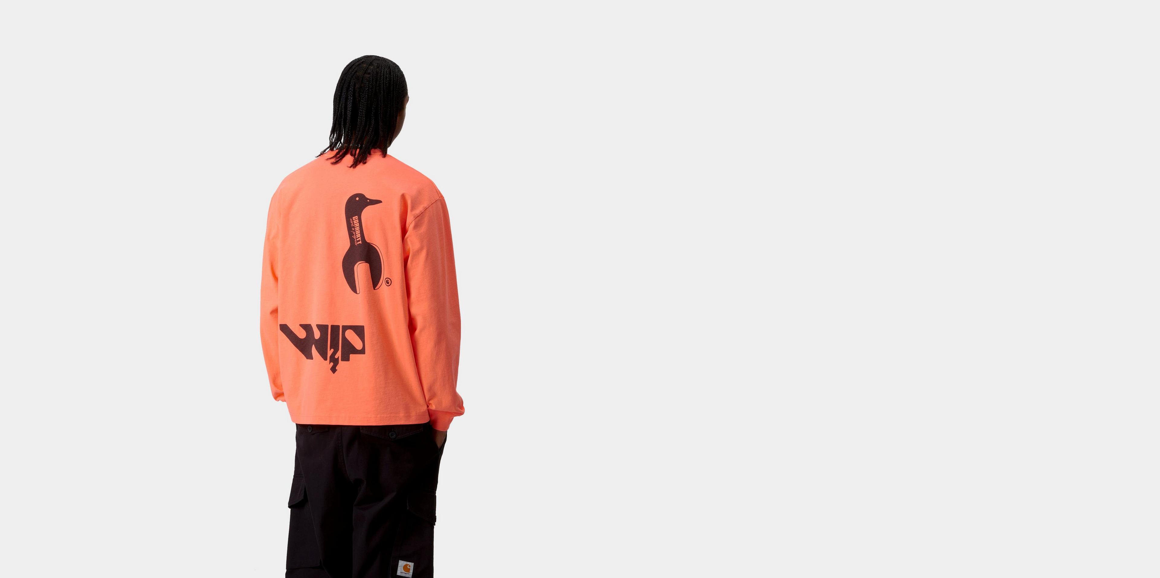 Carhartt WIP L/S Industry T-Shirt, Lumo Orange / Black
