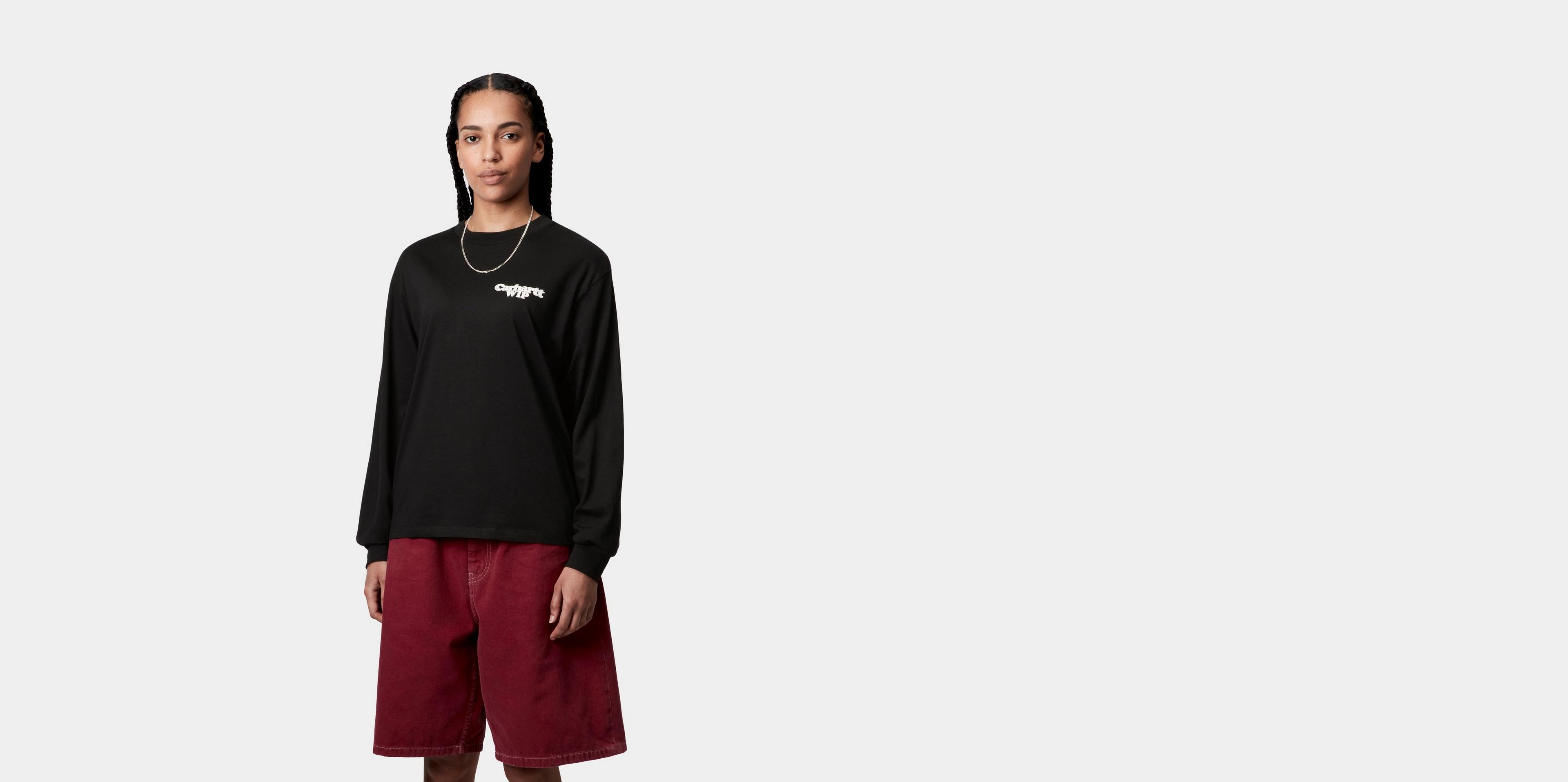 【Carhartt】S/S LINKED CHARMS T-SHIRT R5518 Carhartt WIP W' L/S Linked Charms T-Shirt, Black / Silver