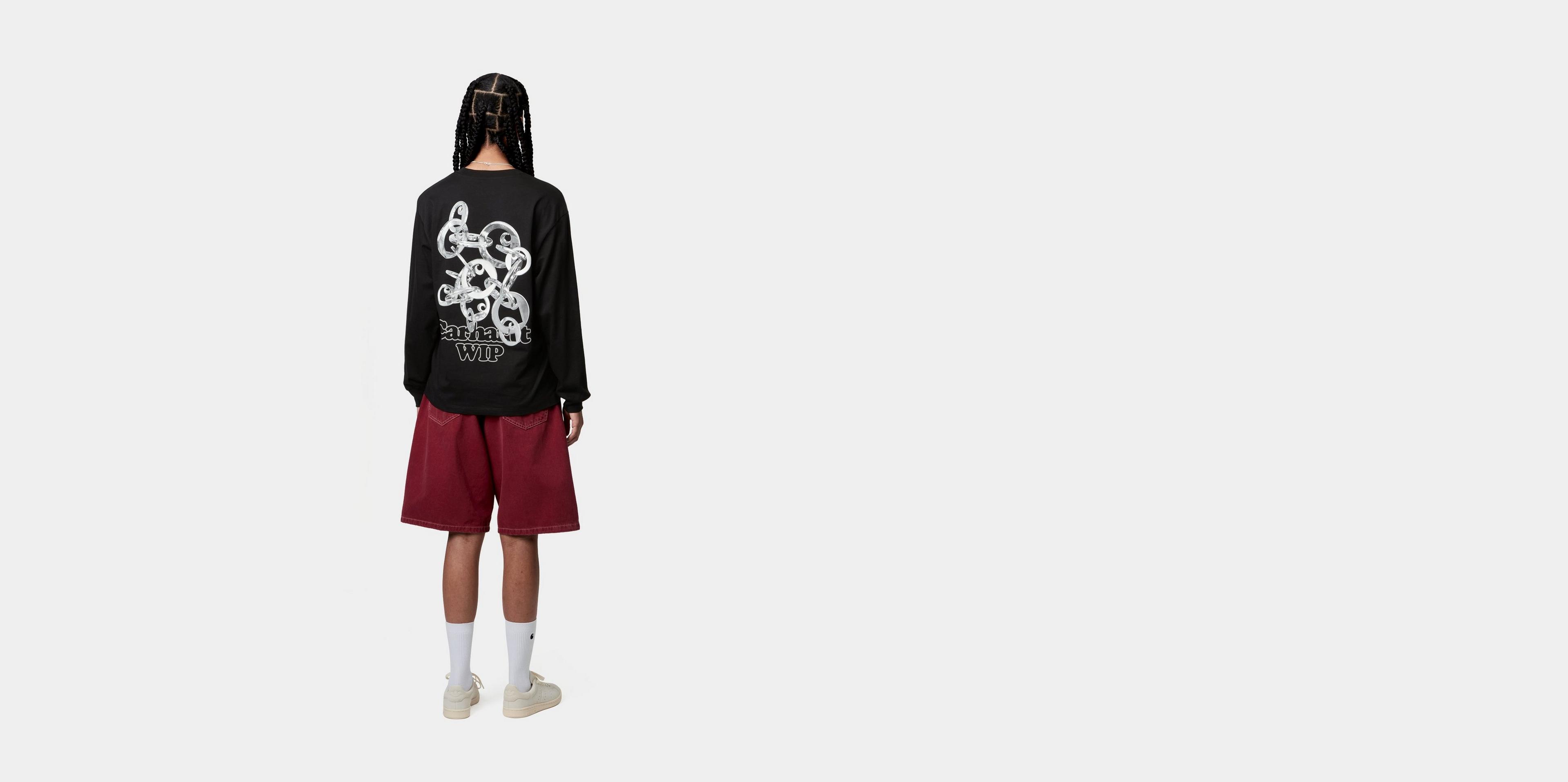 【carhartt】\"L/S Chain Link\"バックプリント長袖Tシャツ/black carhartt】
