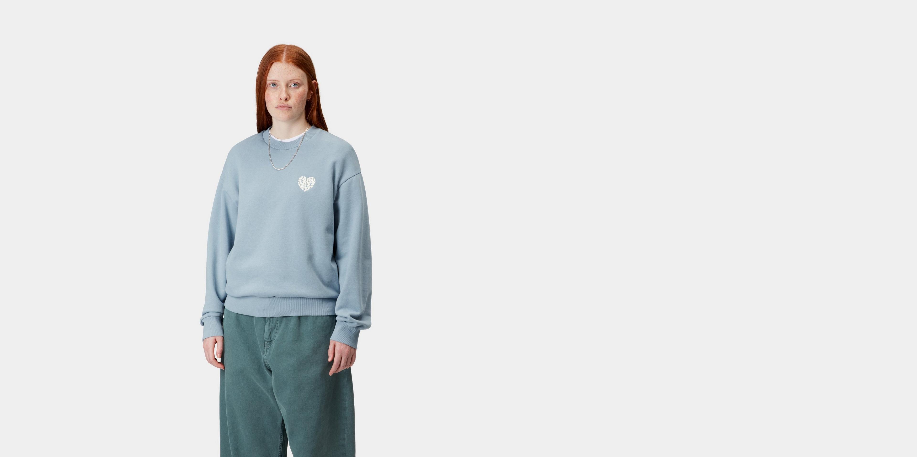 Carhartt WIP W' Productions Sweat, Frosted Blue | Official