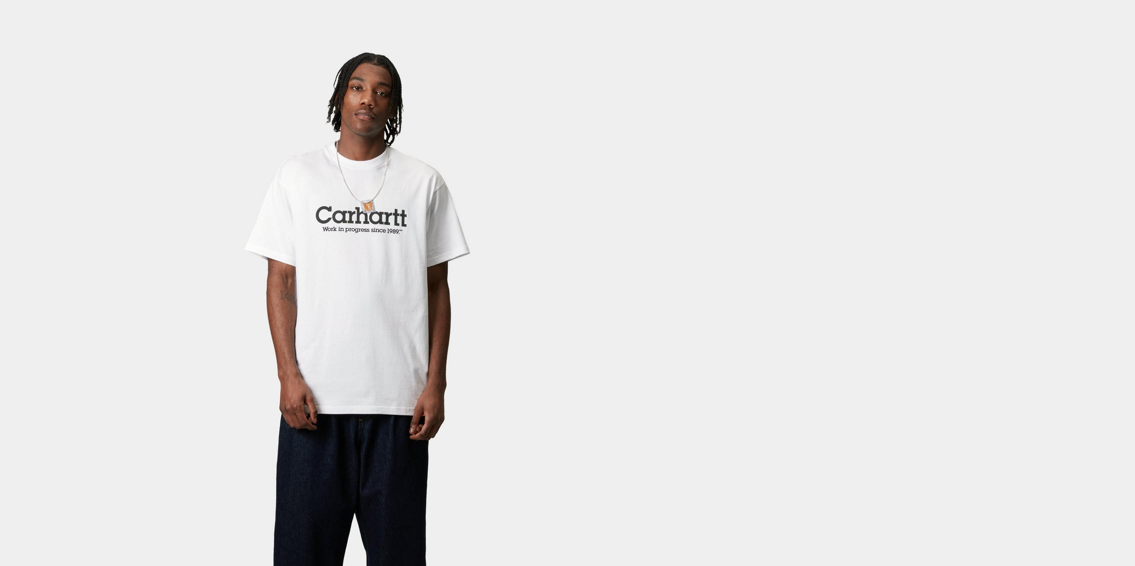 Tシャツ・カットソー CARHARTT S/S LABEL SCRIPT T-SHIRT 5MM281 Carhartt WIP S/S Label Script T-Shirt, White | Official