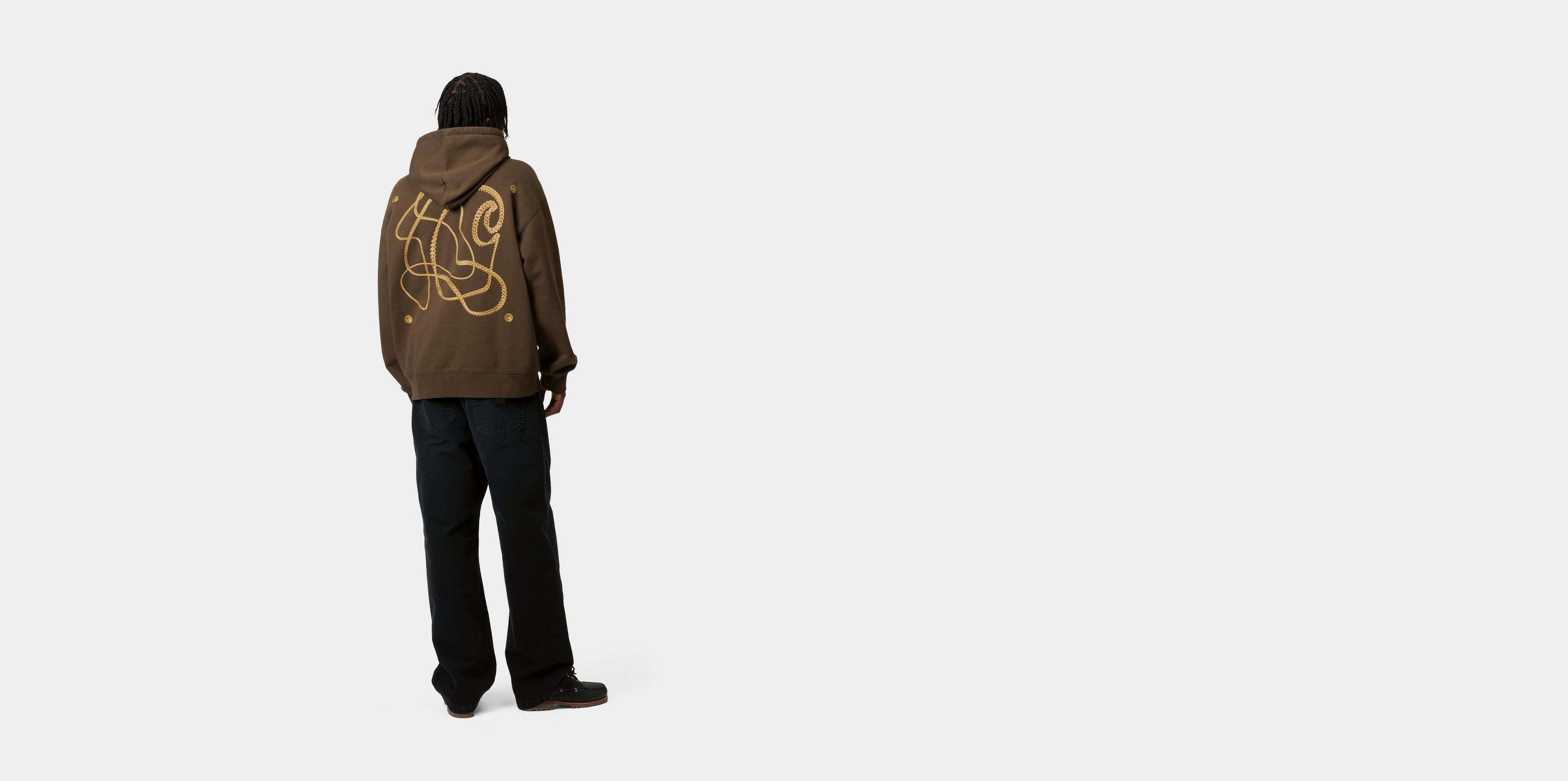 【carhartt】速達無料Hooded Charm Link スウェットフーディ/2色 Carhartt WIP Hooded Charm Link Sweat, Black / Silver