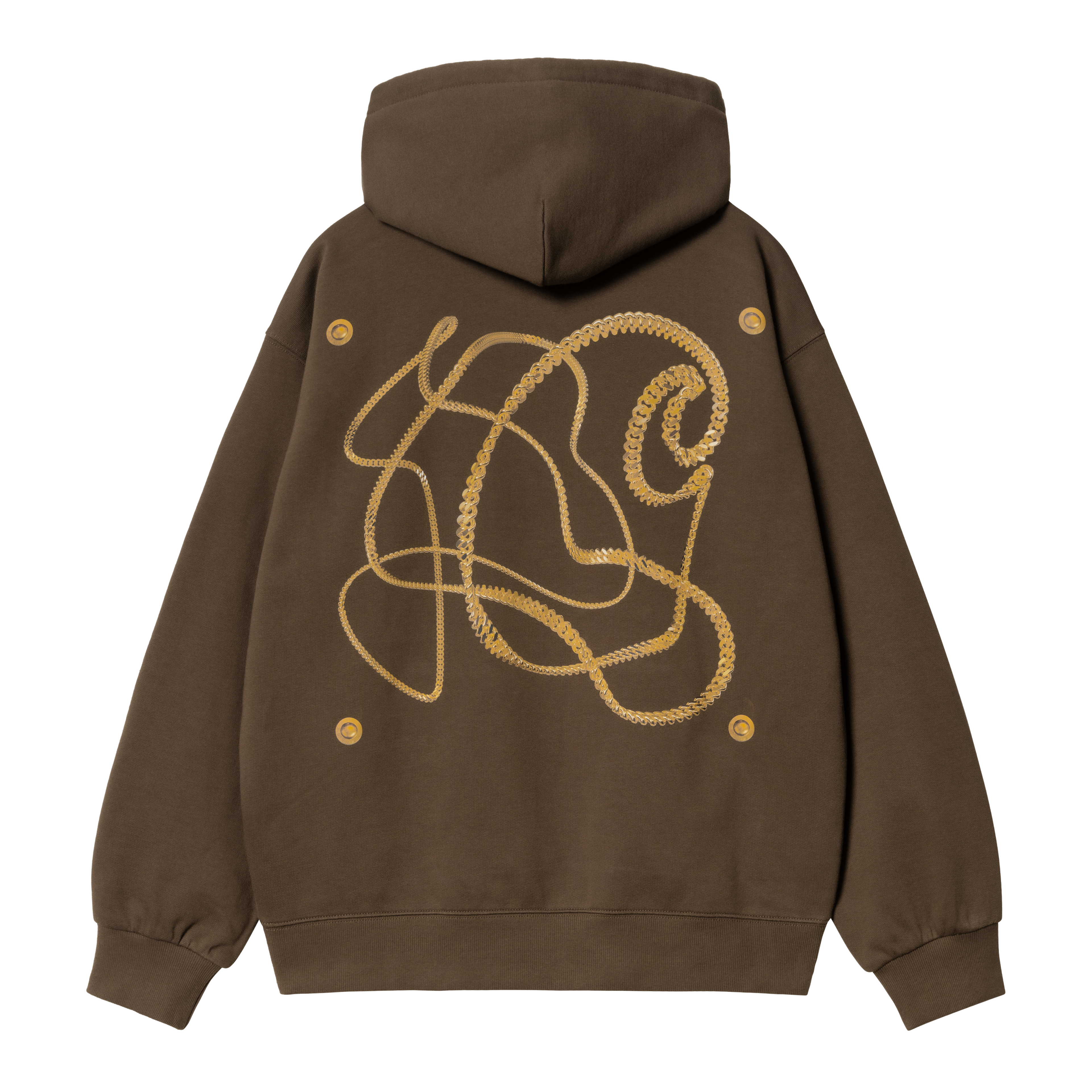 【Carhartt】HOODED CHARM LINK SWEATSHIRT R5048 Carhartt WIP Hooded Charm Link Sweat, Liberica / Gold