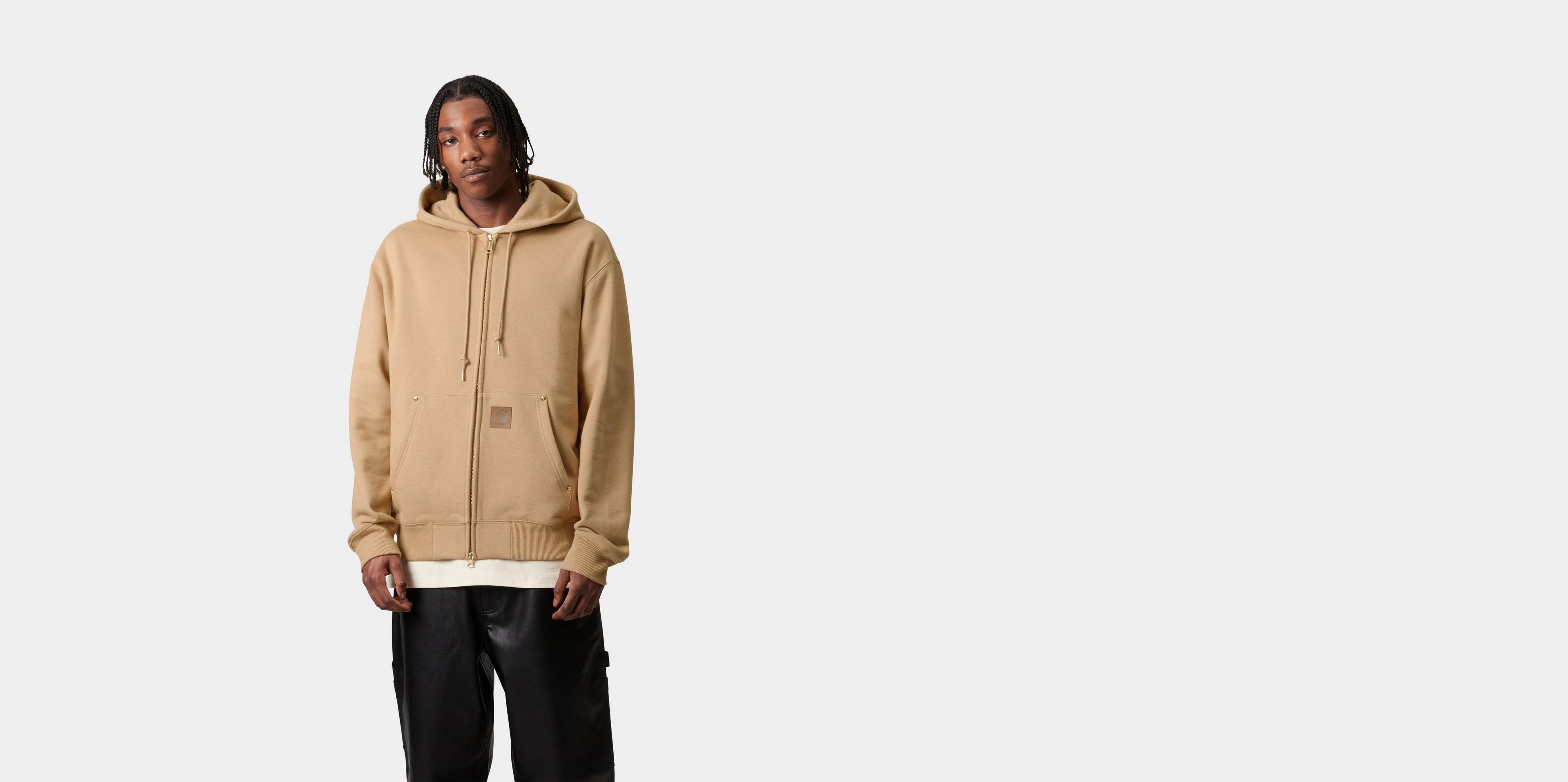 Carhartt WIP Hooded Eldon Sweat Jacket, Dusty H Brown