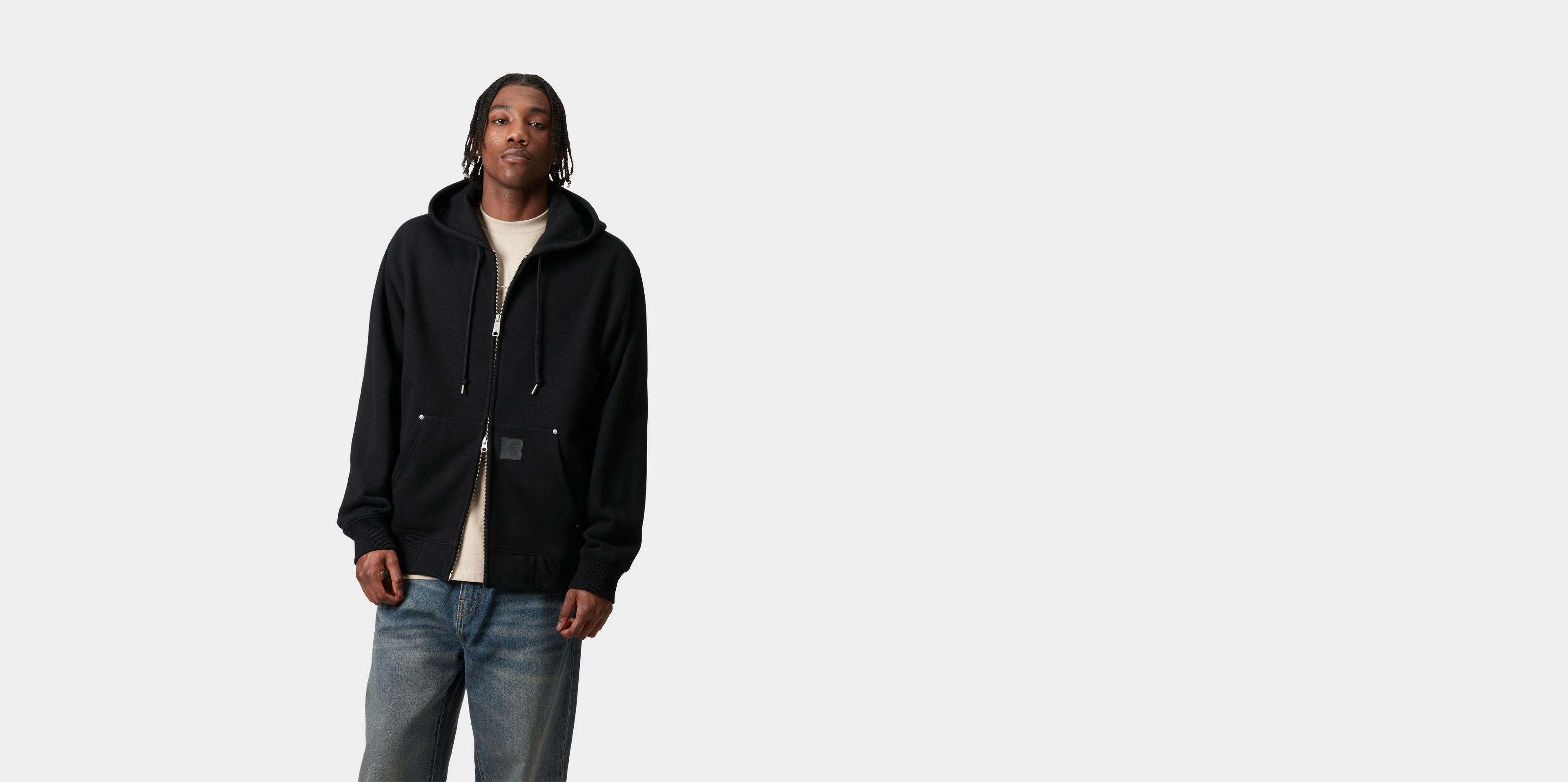 Carhartt WIP Hooded Eldon Sweat Jacket, Black | Official