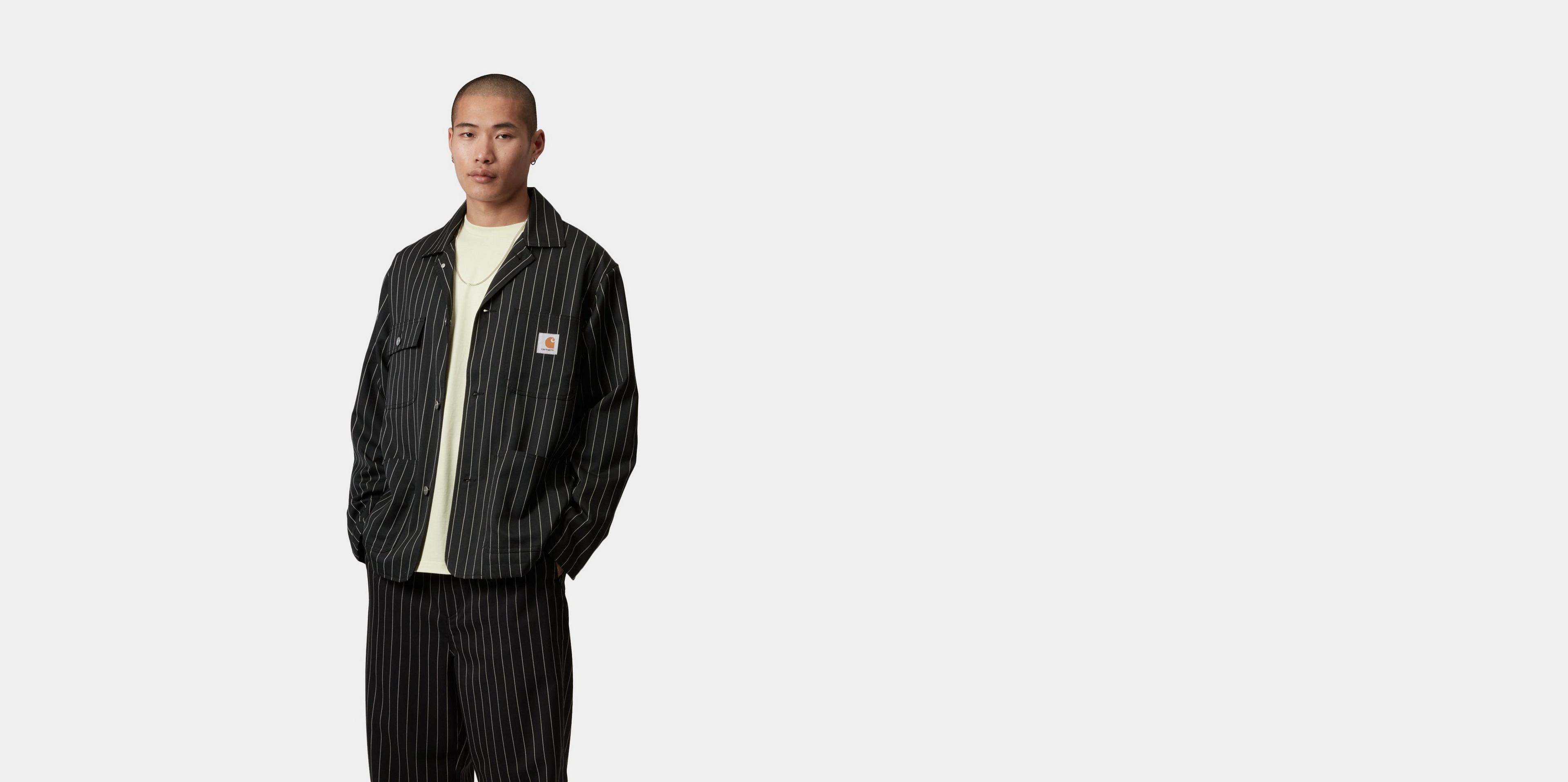 カーハート 25SS SEATON BLAZER - Seaton Stripe Carhartt WIP Seaton Blazer, Seaton Stripe, Black / Wax