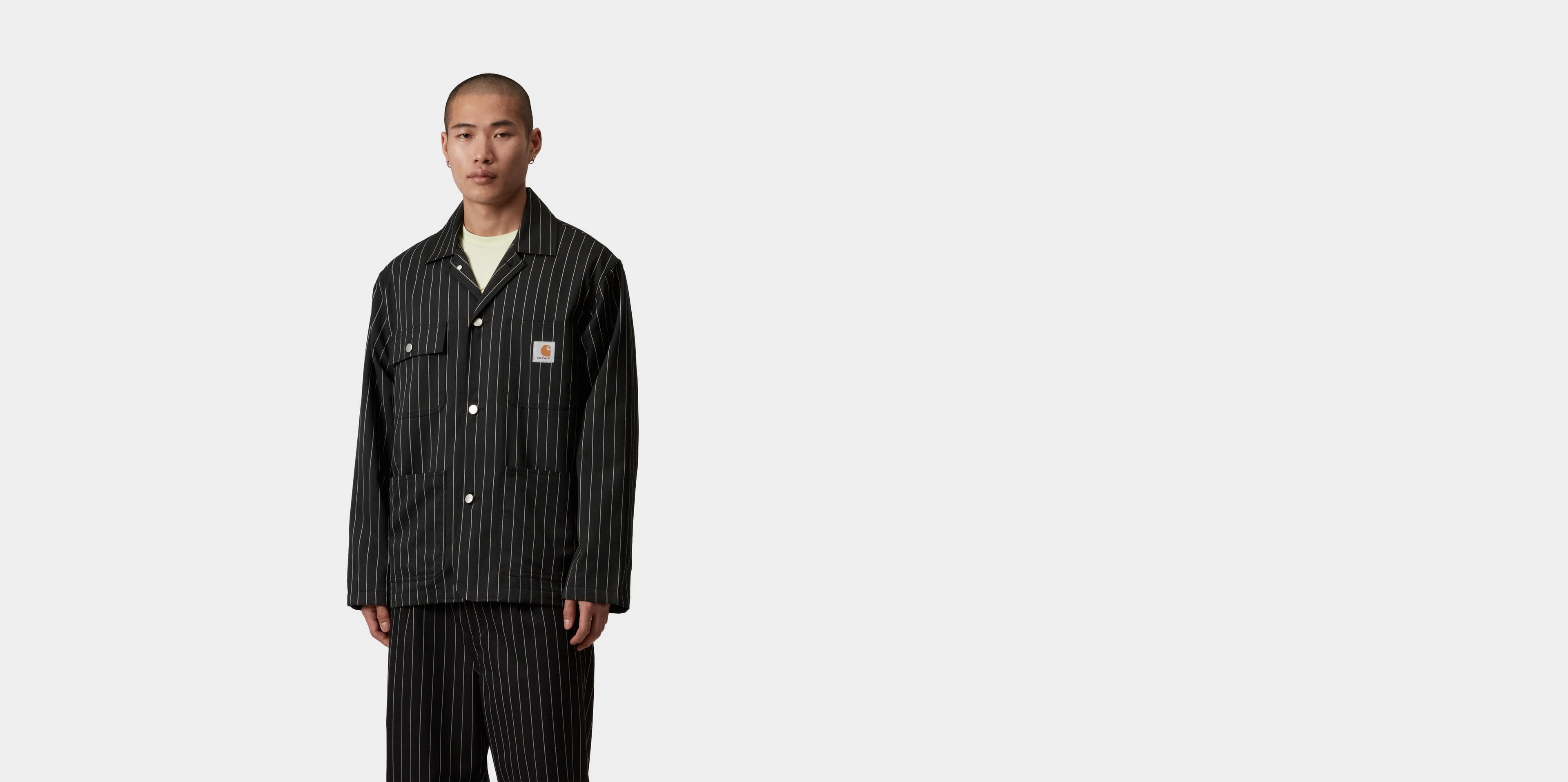 carhartt WIP カーハート　 SEATON BLAZER Lサイズ Carhartt WIP Seaton Blazer, Seaton Stripe, Black / Wax