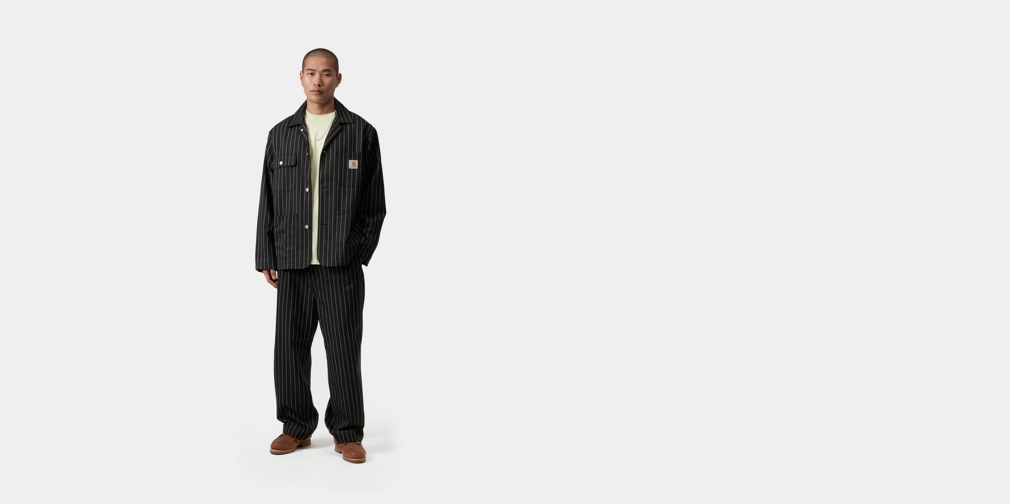 Carhartt WIP Seaton Blazer, Seaton Stripe, Black / Wax